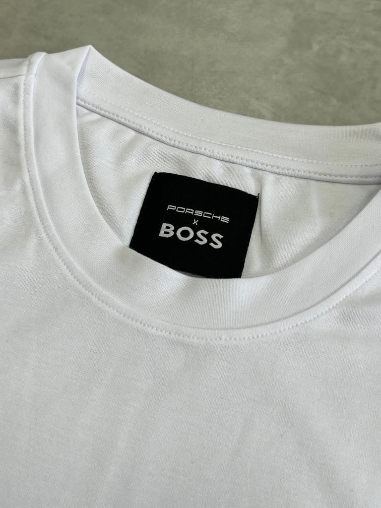 Porche x Bss Logo Clima Cool (Nefes Alan) White T-shirt