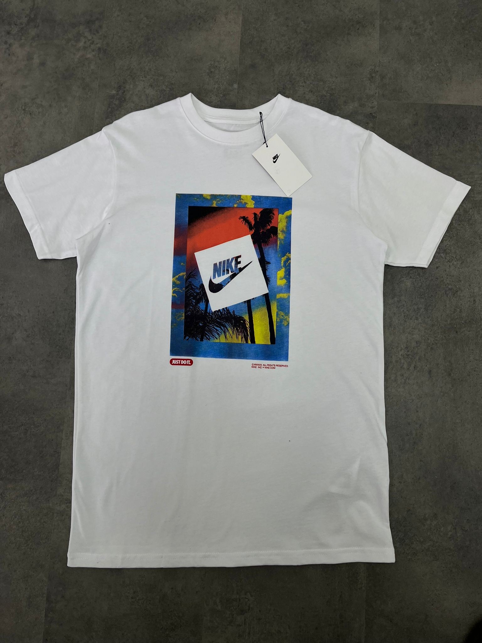 Yeni Sezon Mid Icon Palmiye Beach White T-shirt