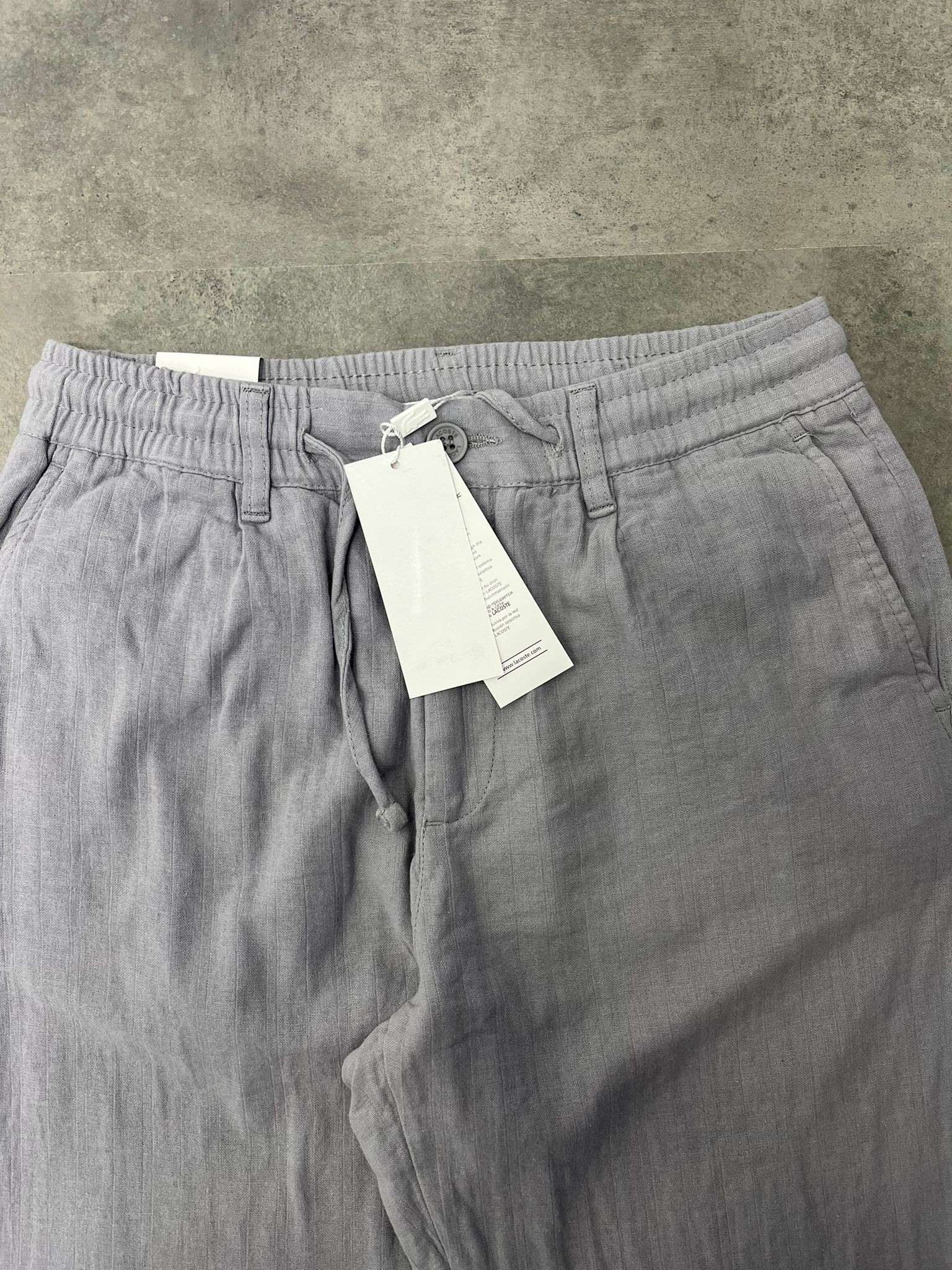 Yeni Sezon Basic Keten Gray Lastikli Pantalon