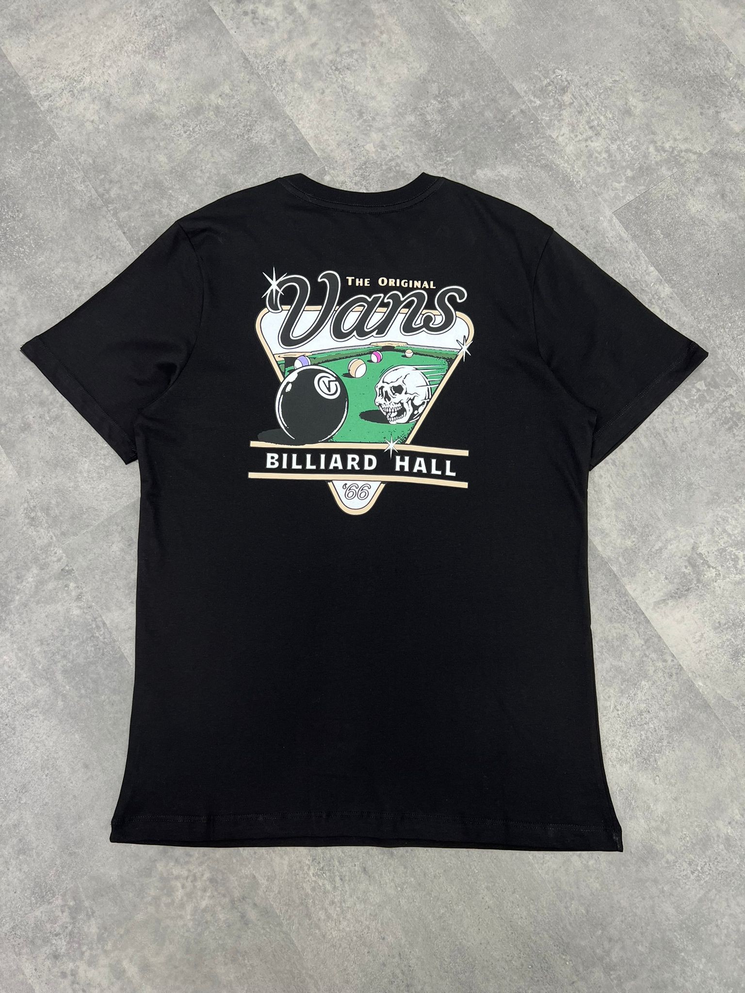 Yeni Sezon Back To Print Bıllard Hall 66 Black T-shirt