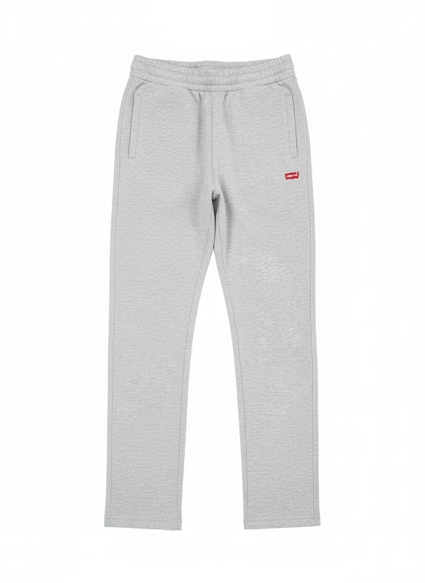 Yeni Sezon Basic Classic Mini Logo Üç İplik Eşofman Altı - AÇIK GRİ