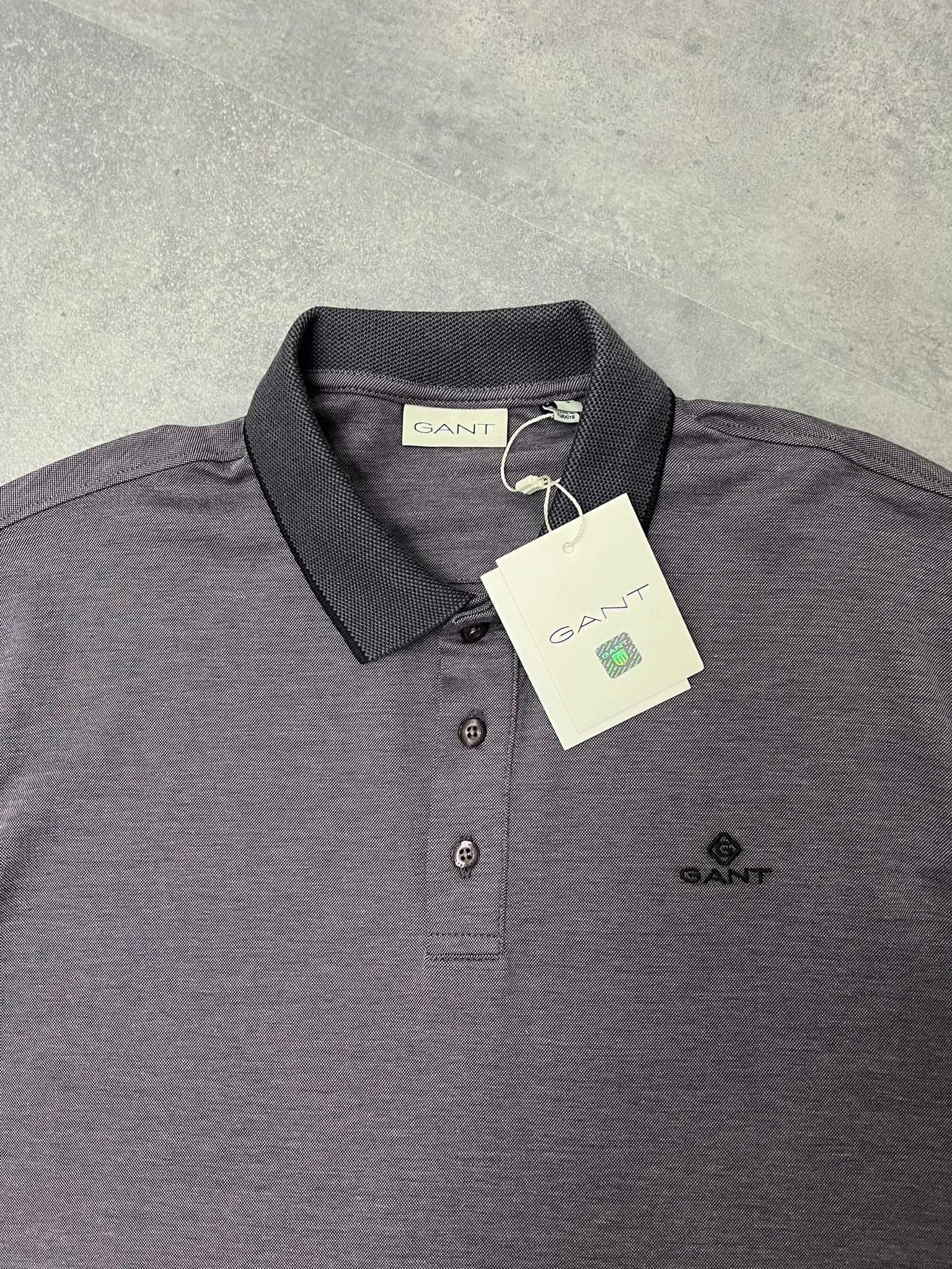 Yeni Sezon Özel Series Merserize Kumaş Antrasit Polo Yaka T-shirt