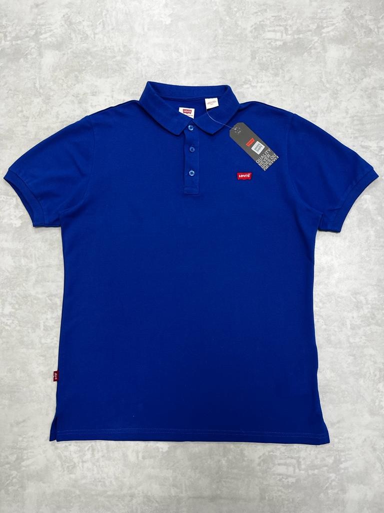 Classic Logo Basic Blue Polo Yaka T-shirt