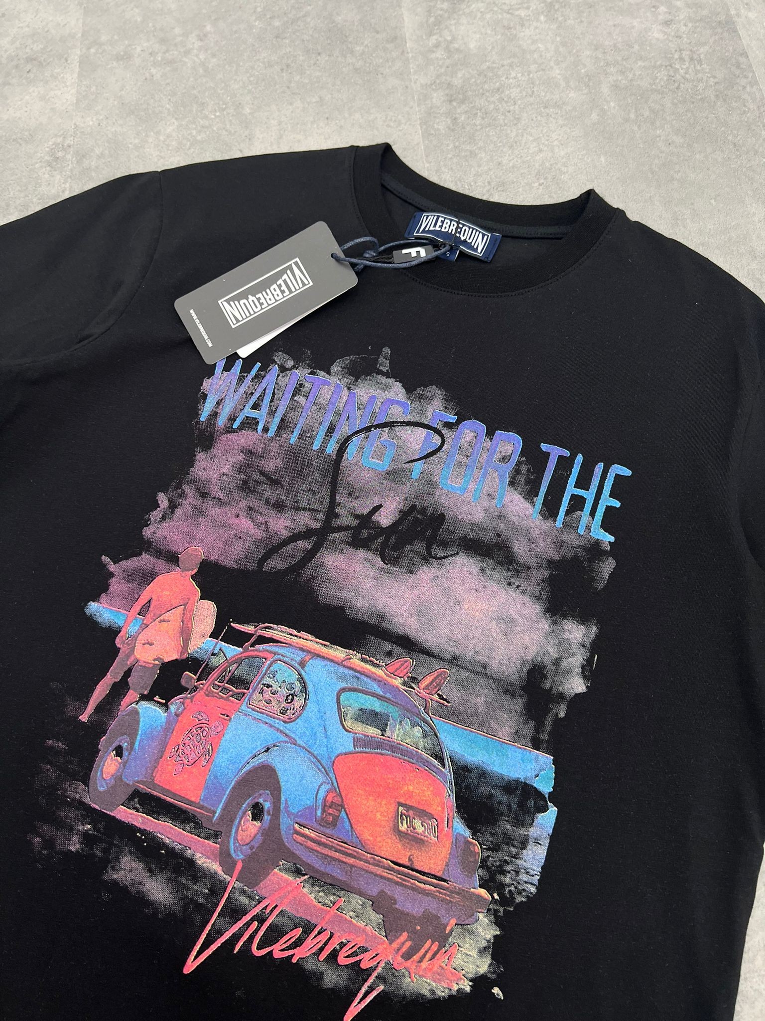 Yeni sezon Print Fish Ocean Monte Carlo  Mid Icon Black T-shirt