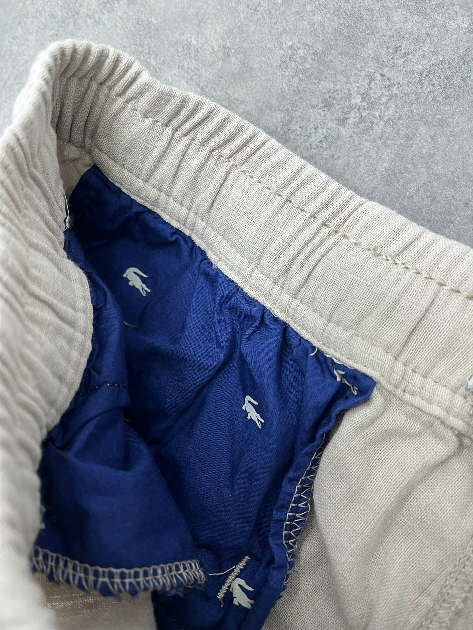Yeni Sezon Basic Keten Cream Lastikli Şort