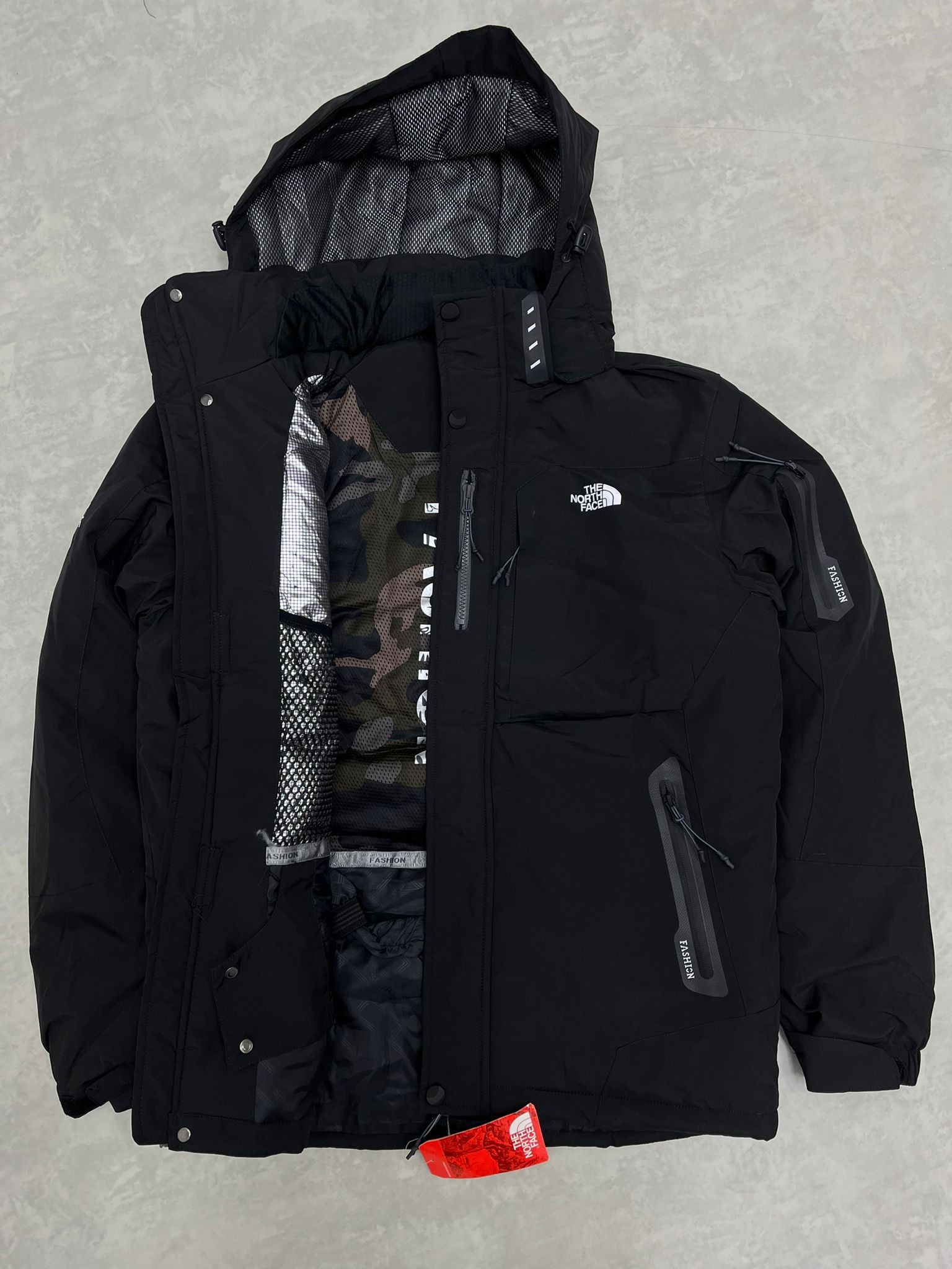 Classic Cep Detaylı İthal WaterProof Şişme Bel Destekli Black Termal Astarlı Mont