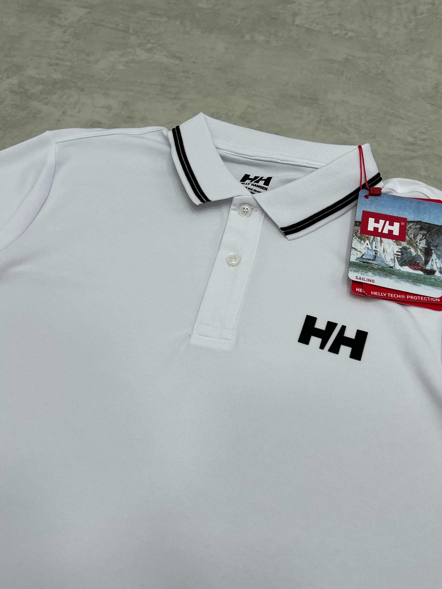 Kol Detaylı Model  Clima Cool (Nefes Alan) Polo Yaka White T-shirt