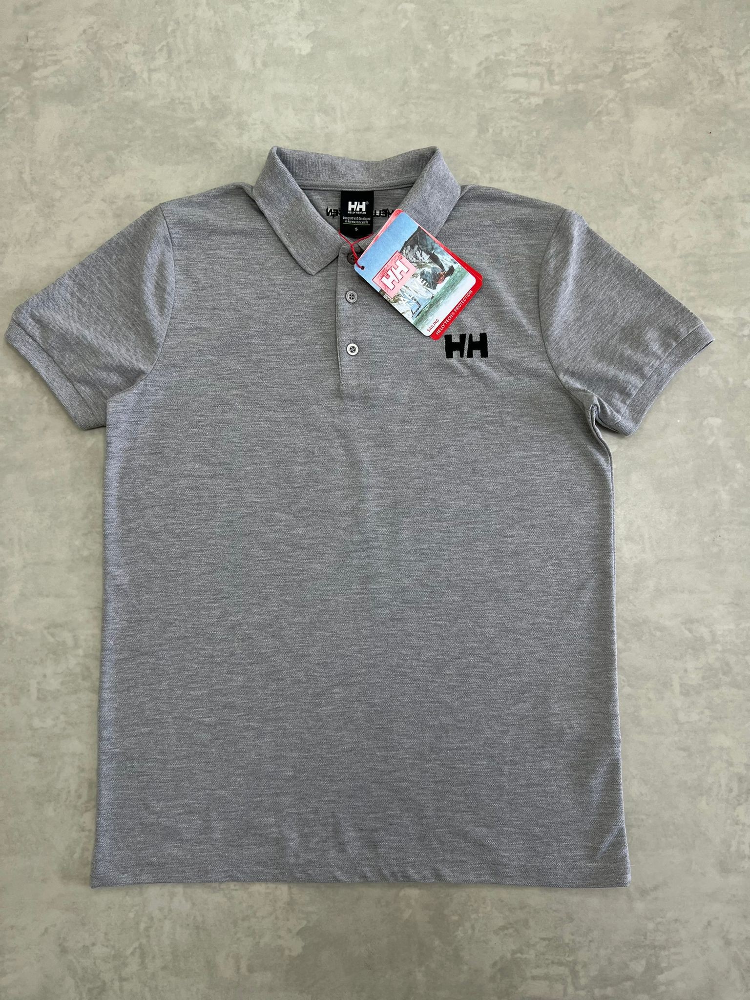 Gri Slim Fit Classic Logo Polo Yaka T-shirt