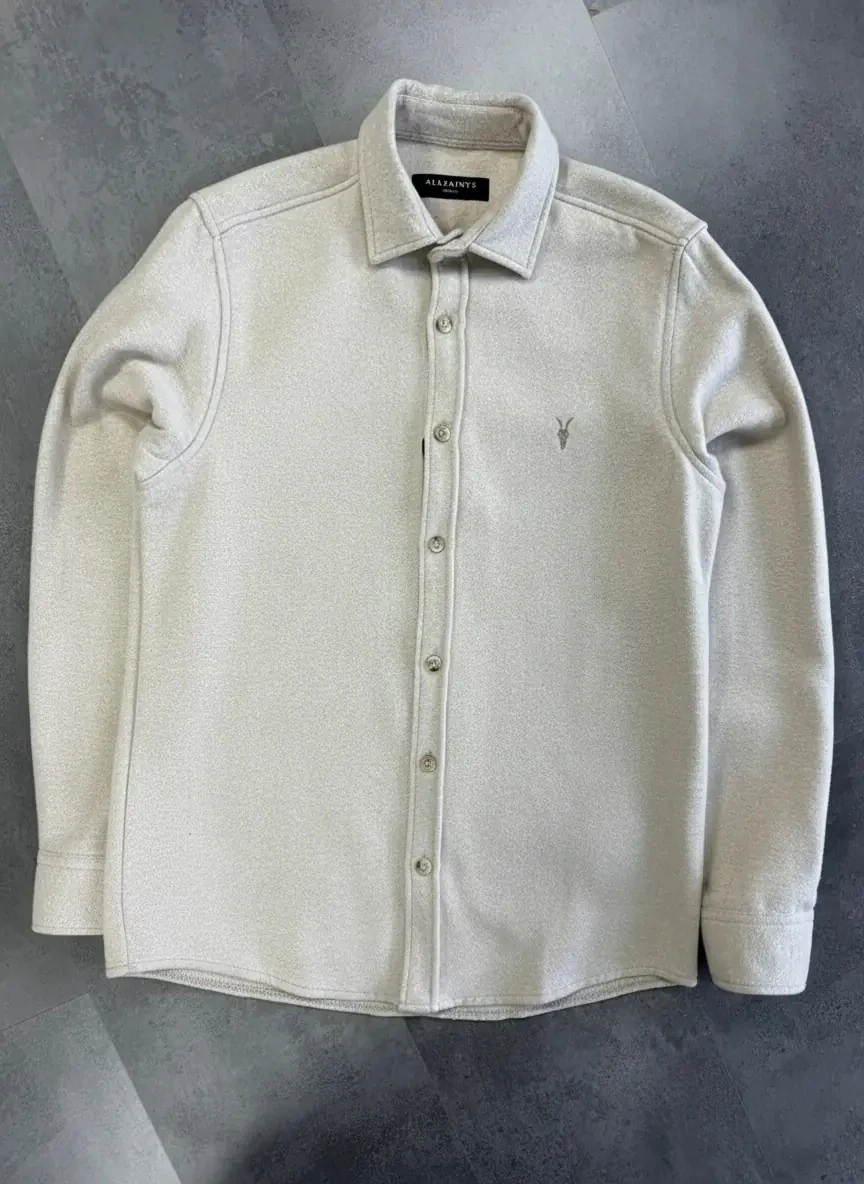 Yeni Sezon Ton to Tone Mini Logo Oduncu Gömlek - KREM