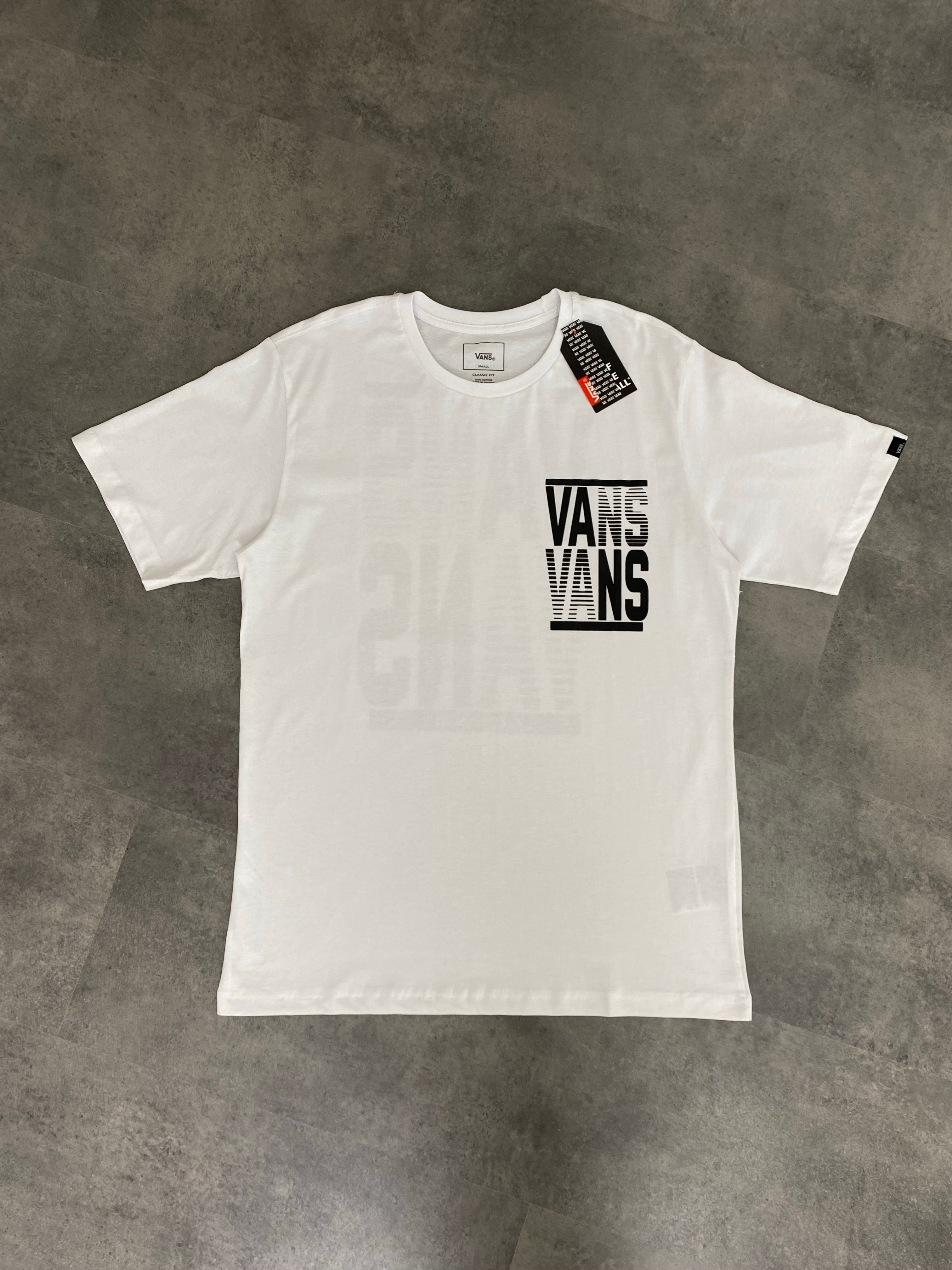 Yeni Sezon Dashed Line Print T-shirt - BEYAZ