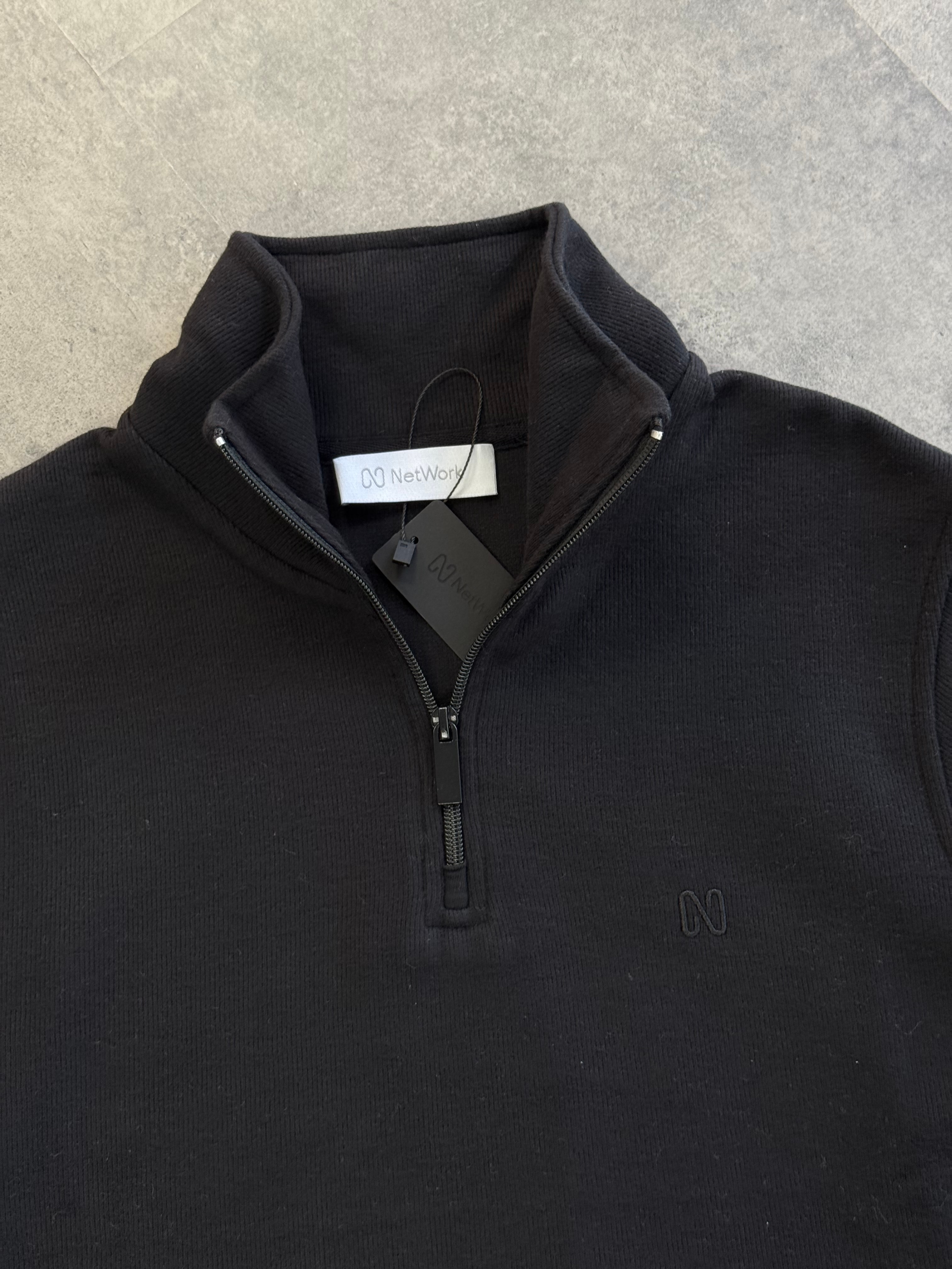 Yeni Sezon Selanik Kumaş Yarım Fermuarlı Sweatshirt