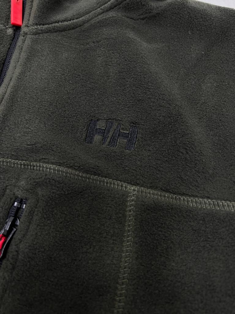 Full Zip Classic Kol Detaylı Haki  Polar