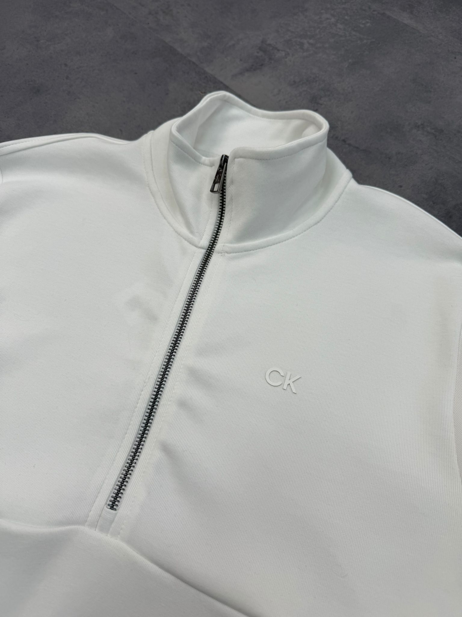 Yeni Sezon Basic Mini Logo Yarım Fermuarlı Sweatshirt