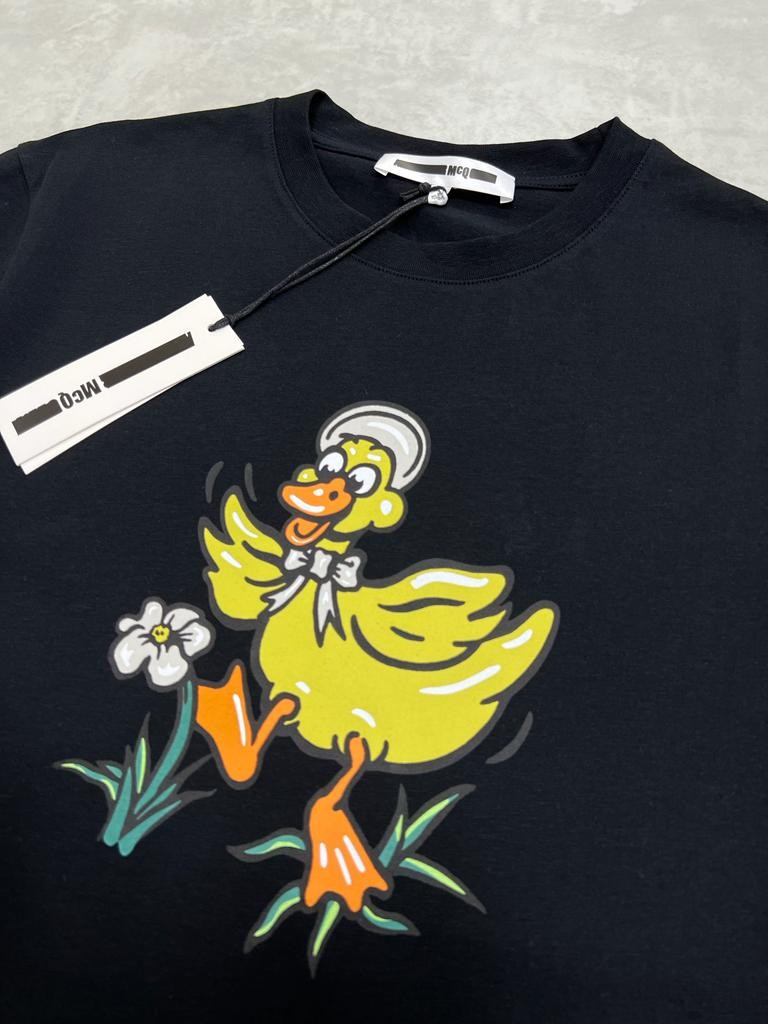 Mid Duck Logo Black  T-shirt