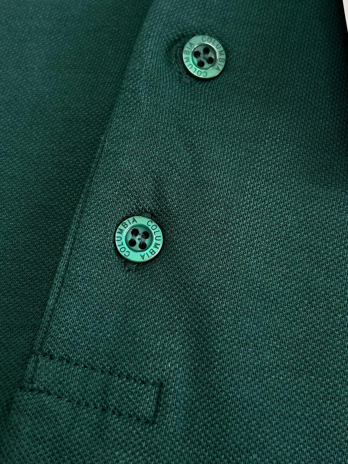 Dark Green Slim Fit Classic Logo Polo Yaka T-shirt