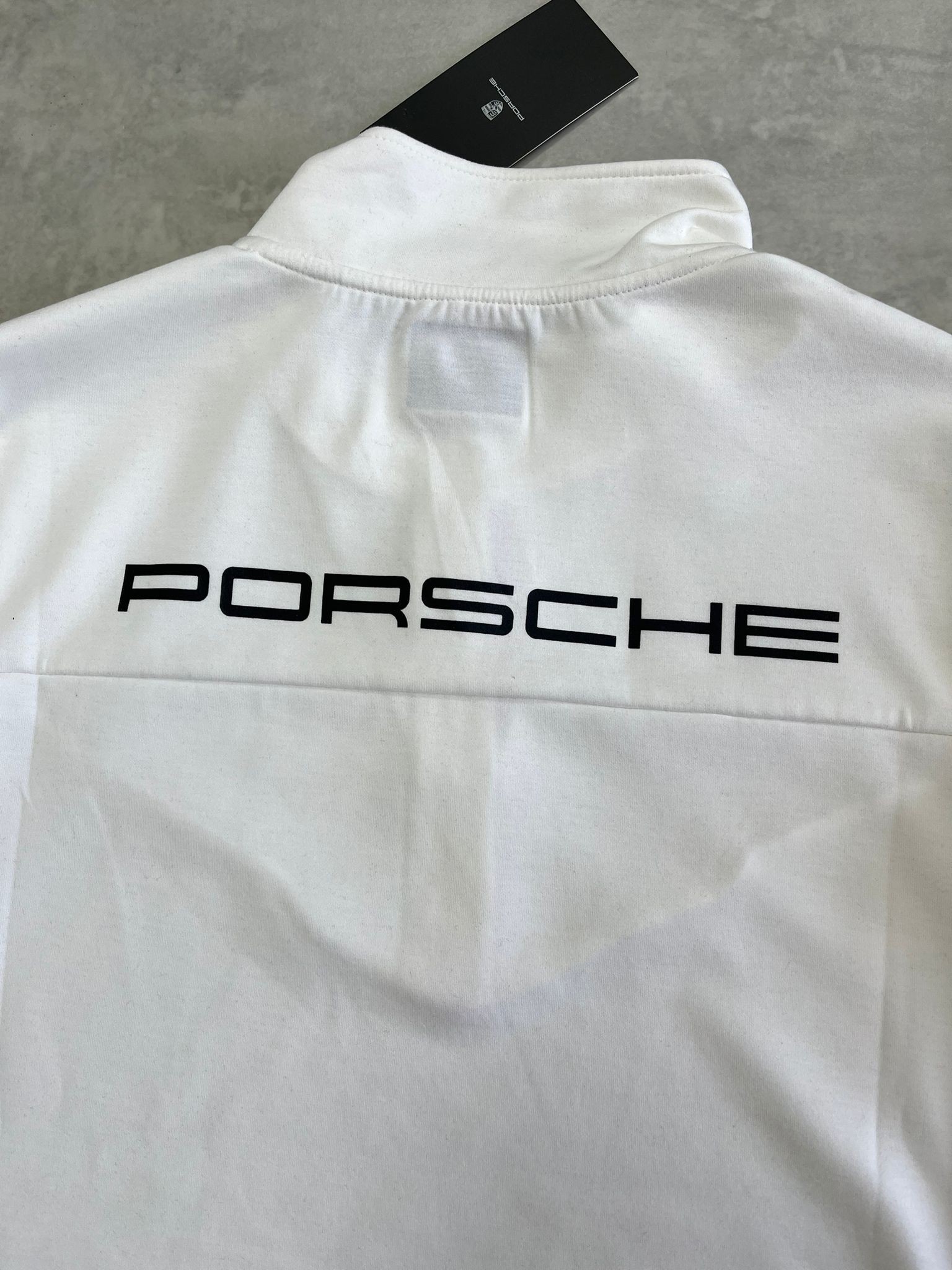 Özel Seri Yarım Fermuarlı Long Sleeve White T-shirt 