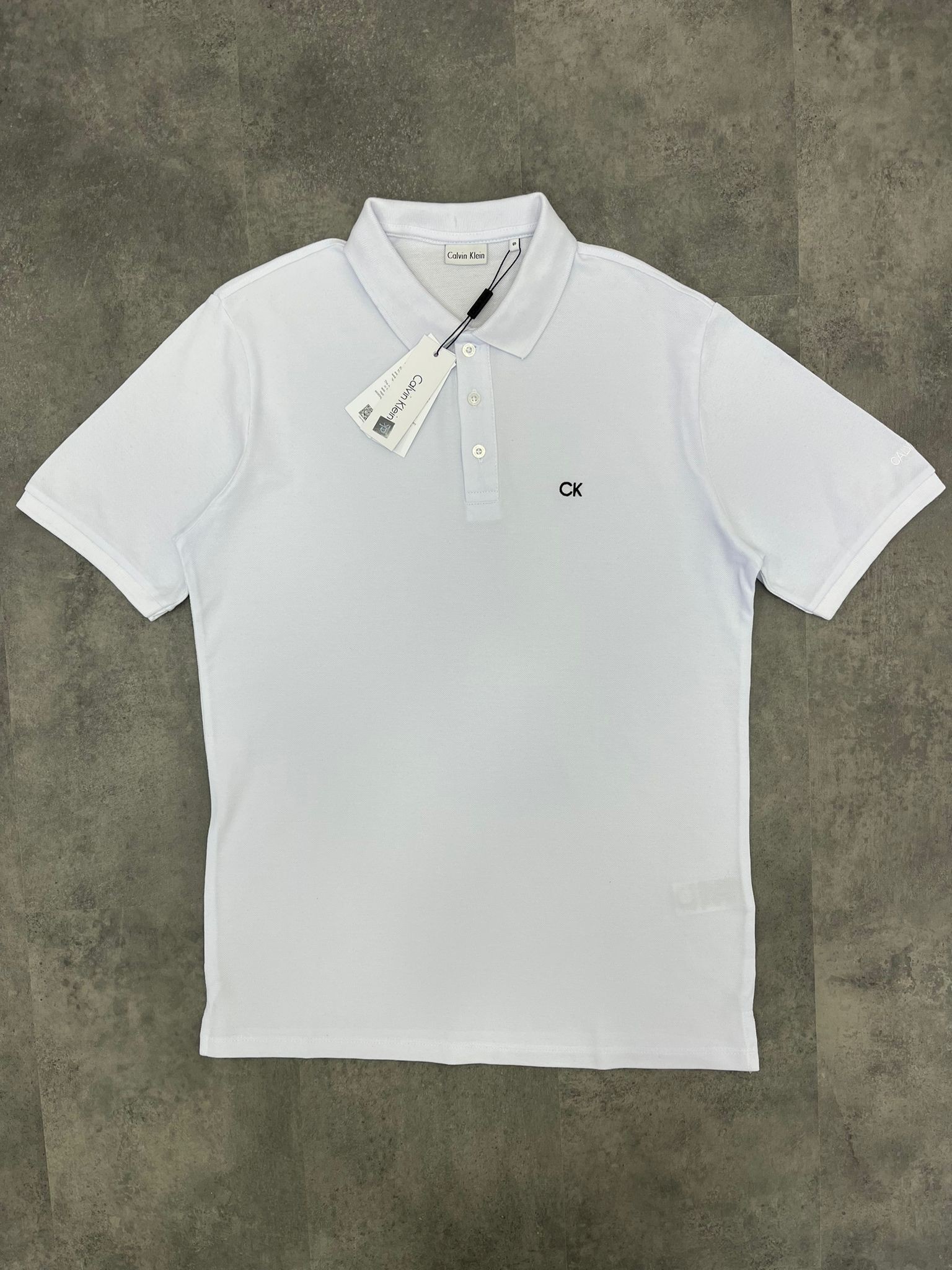 Yeni Sezon Basic Ceast Mini Logo White T-shirt