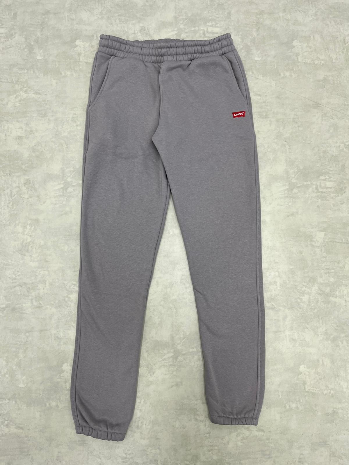 Kışlık Kalın Kumaş Gray Nakış Logo Jogger