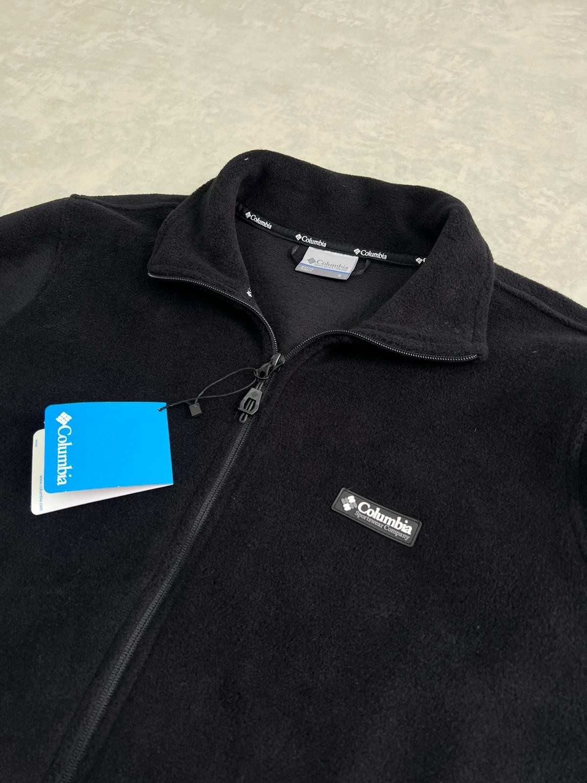 Tam Fermuarlı Mini Patch Logo Classic Sportswear C. Black Polar