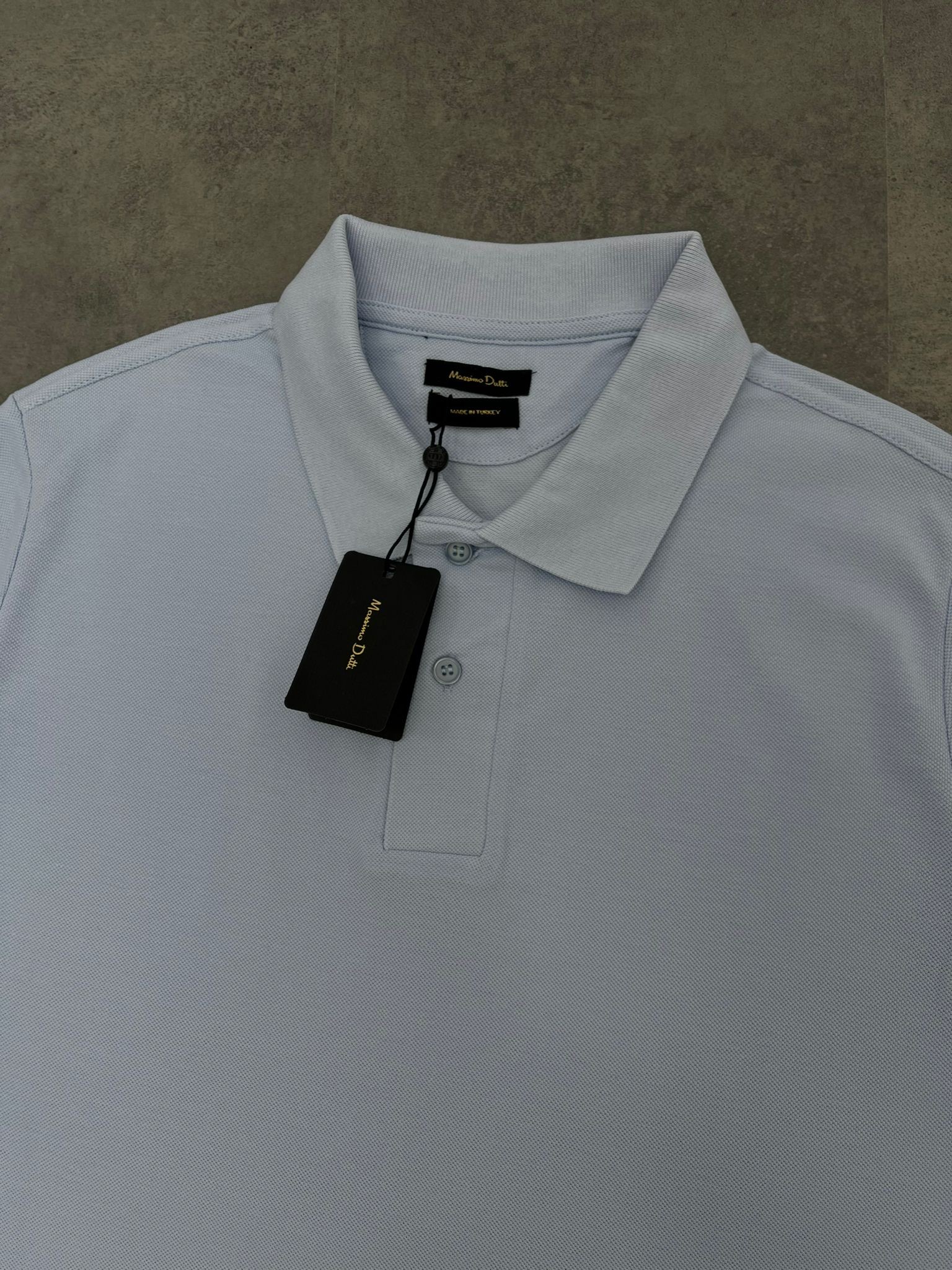 Yeni Sezon Organik Pamuk Blue Polo Yaka  T-shirt