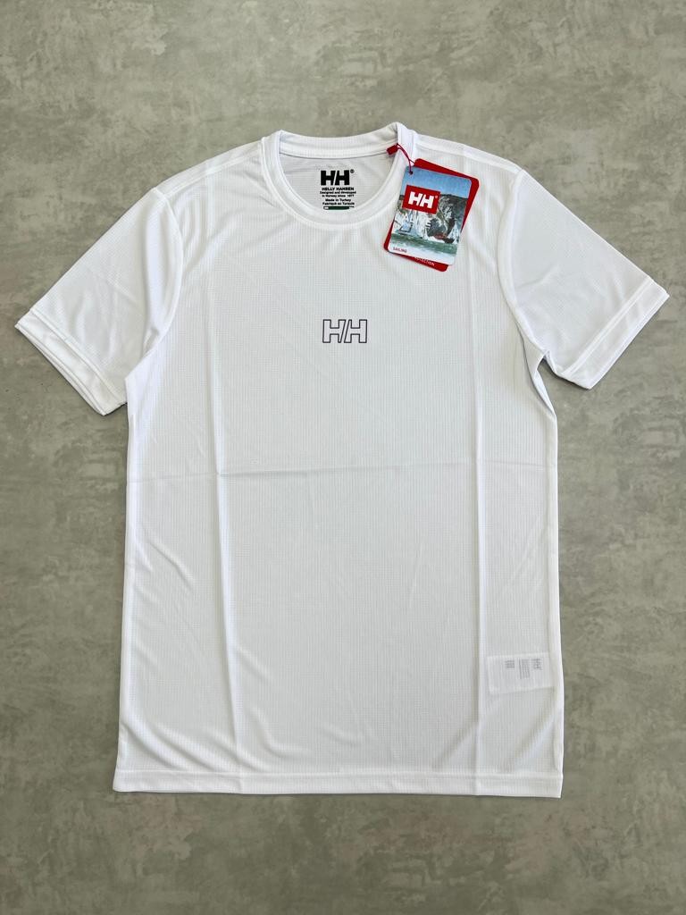 Mid Logo Nefes Alan Beyaz T-shirt