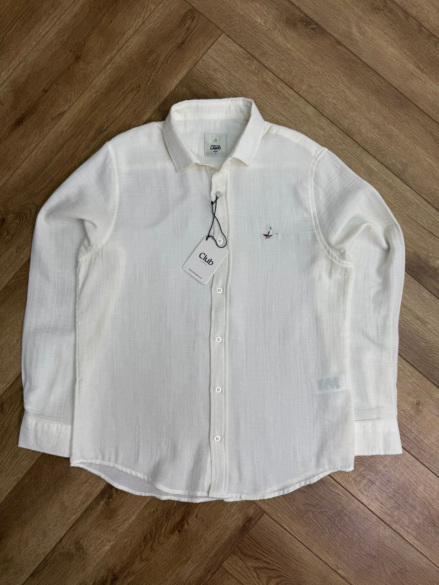 Yeni Sezon Classic Casual  Müslin Gömlek - KREM