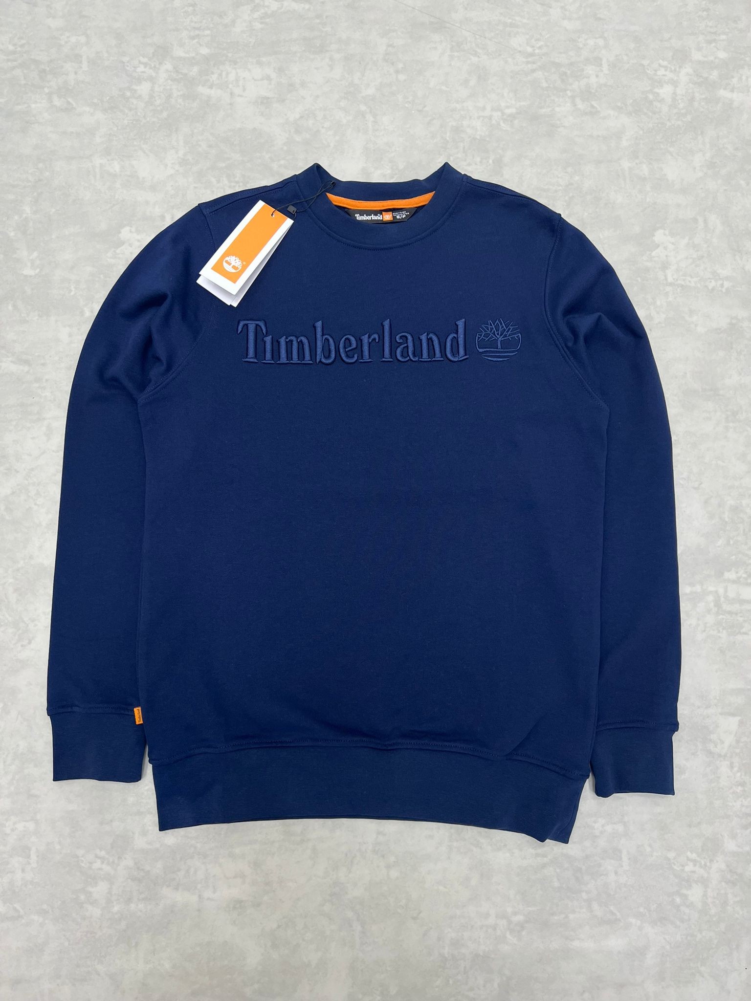 Ton To Tone Mid Icon Nakış  Navy Blue Sweatshirt