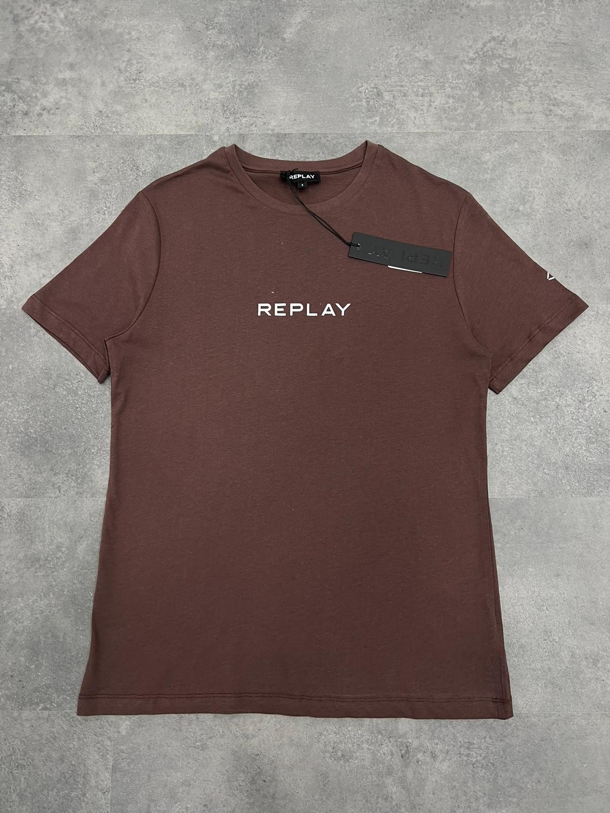 Yeni Sezon Mid Icon Logo Brown  T-shirt