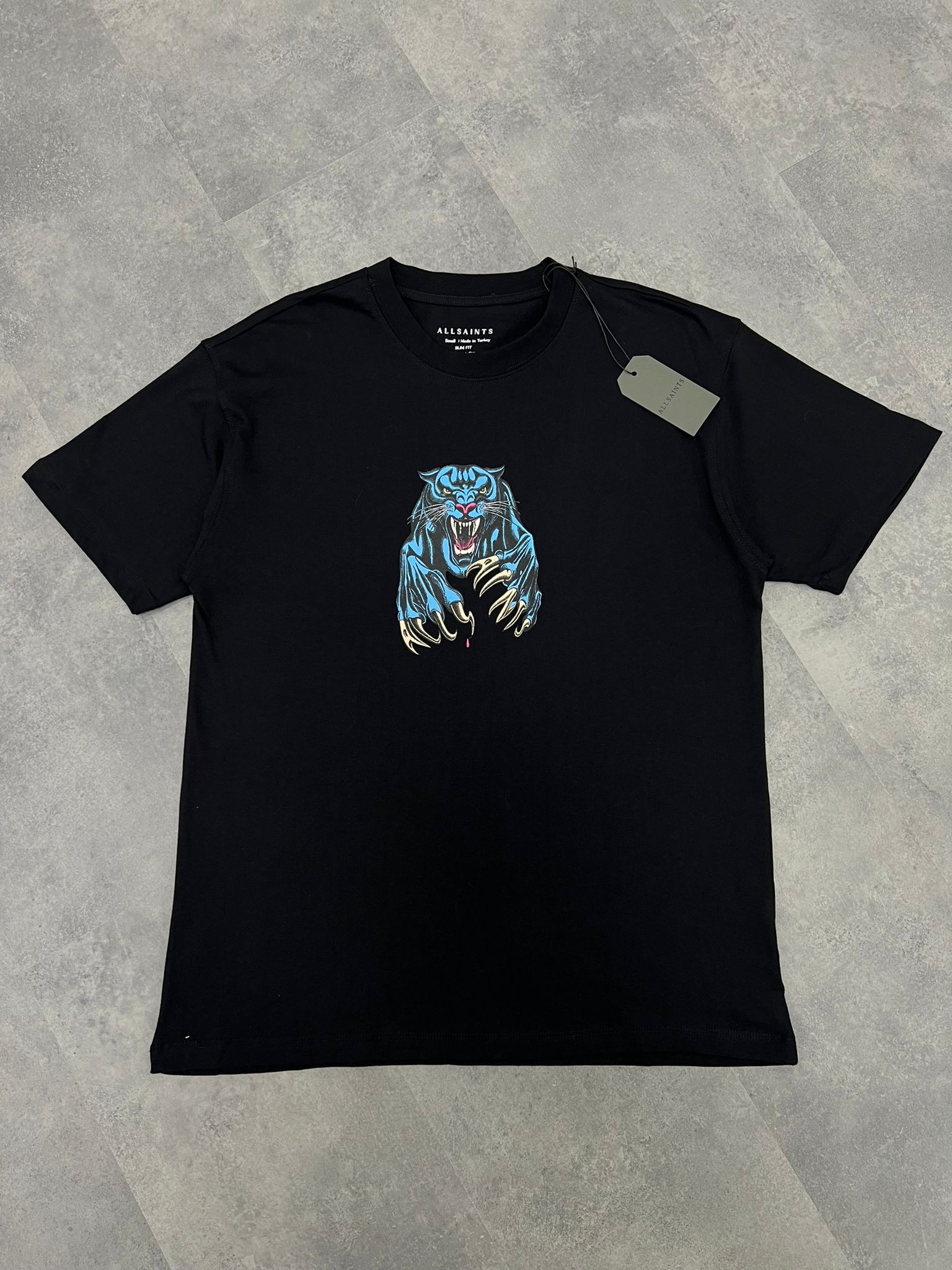 Yeni Sezon Eye Of The Tiger Back To Print Black T-shirt