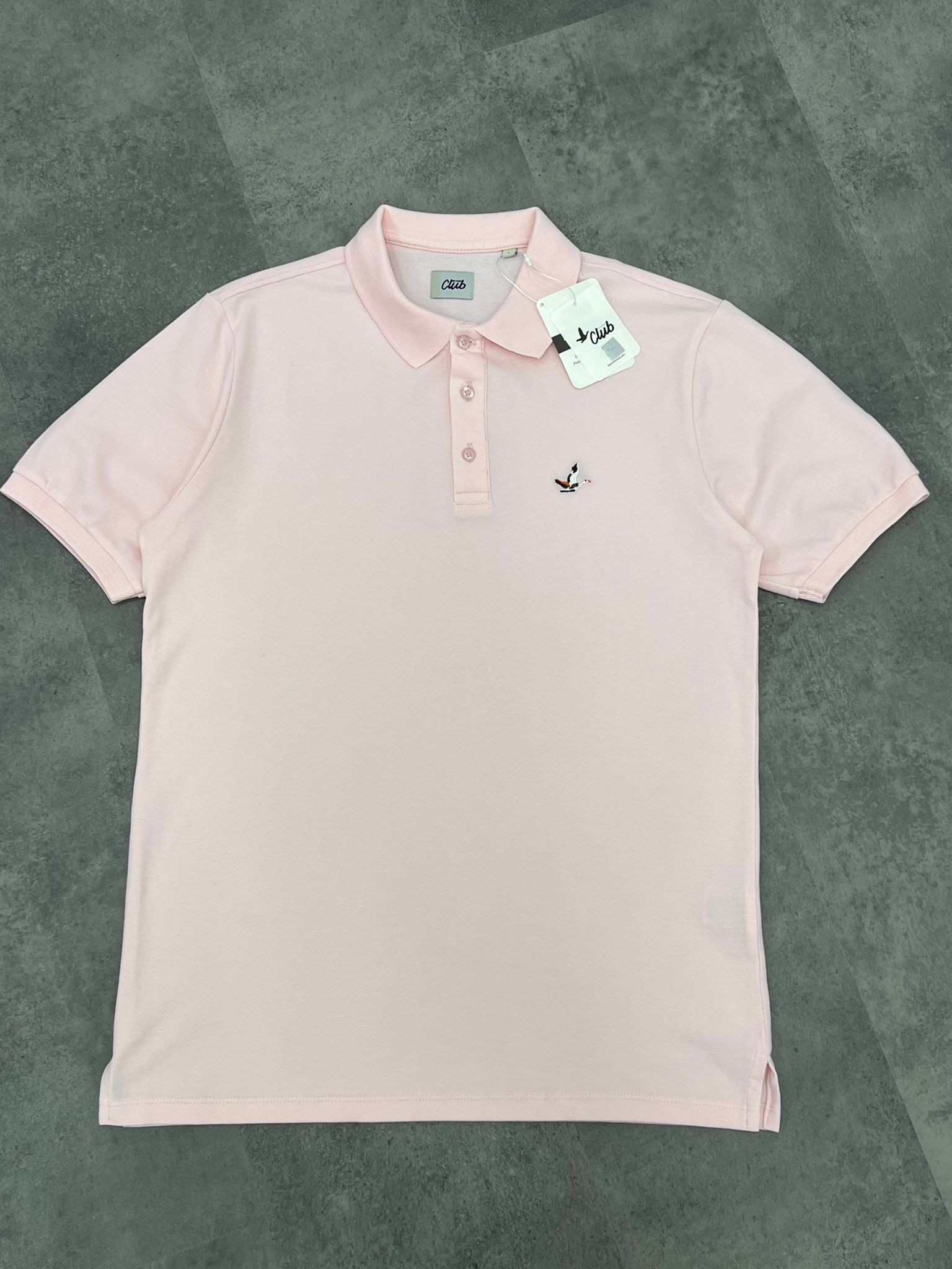 Yeni Sezon Basic Mini Logo Pink  Polo Yaka T-shirt