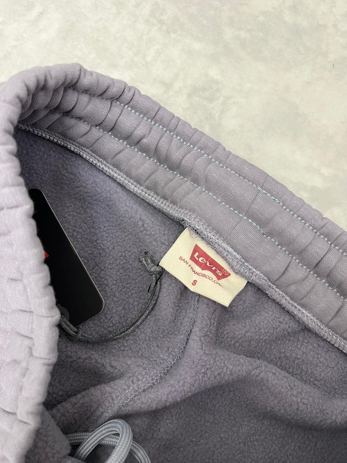 Kışlık Kalın Kumaş Gray Nakış Logo Jogger