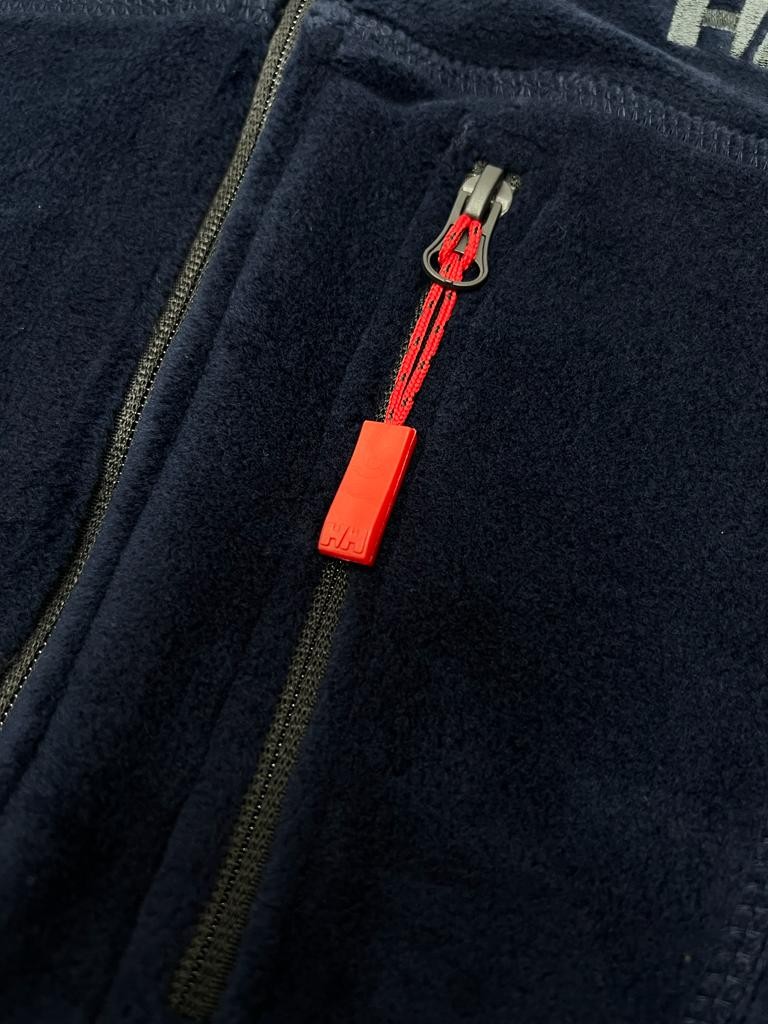 Full Zip Classic Kol Detaylı Lacivert  Polar