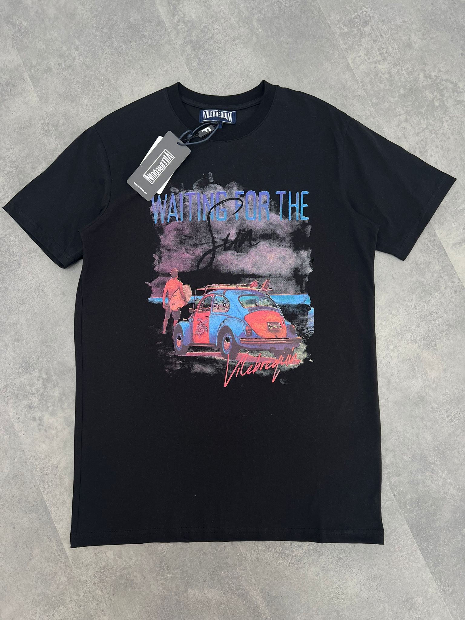 Yeni sezon Print Fish Ocean Monte Carlo  Mid Icon Black T-shirt