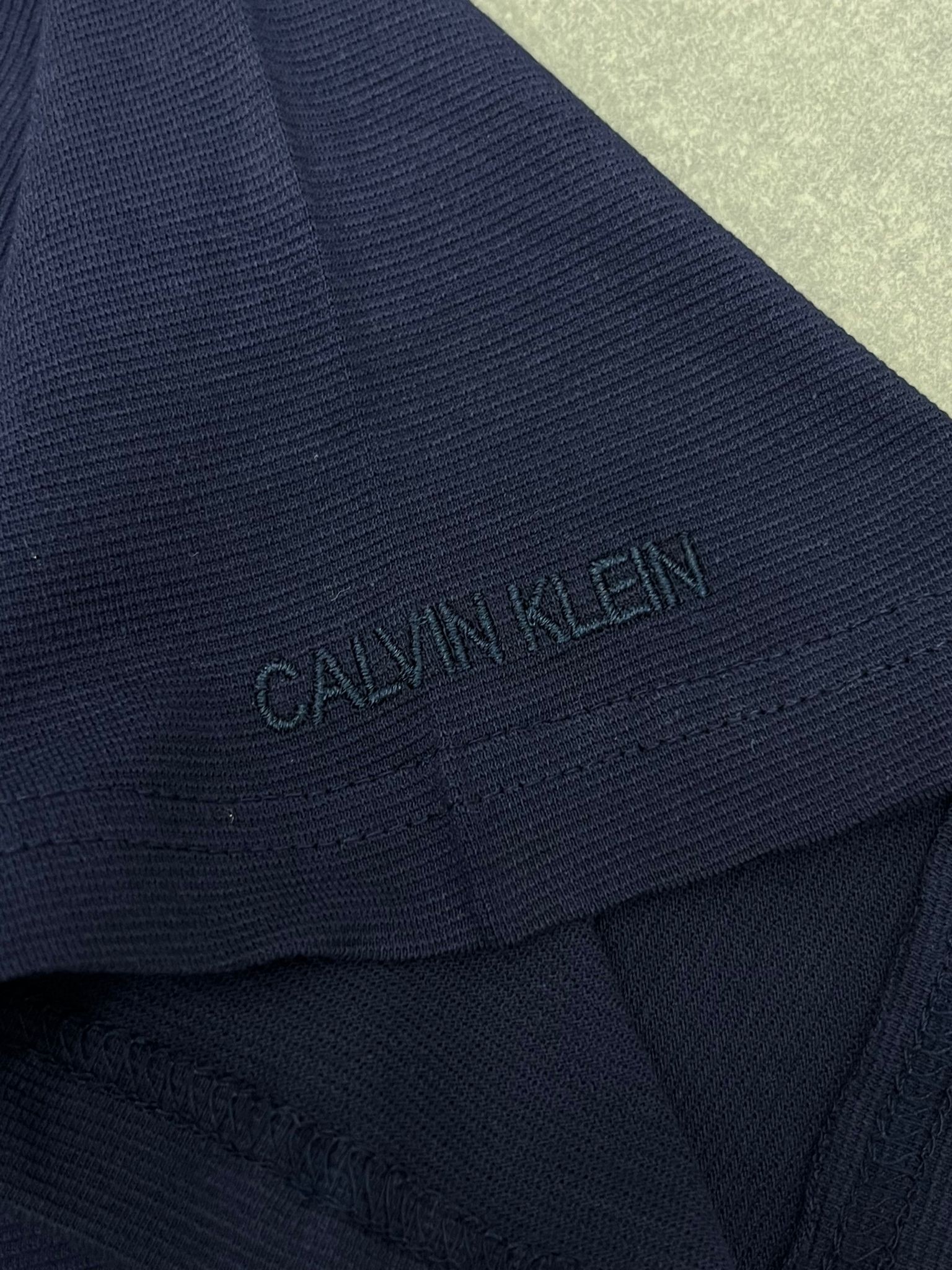 Yeni Sezon Basic Mini Logo Ottoman Kumaş Navy Blue  T-shirt