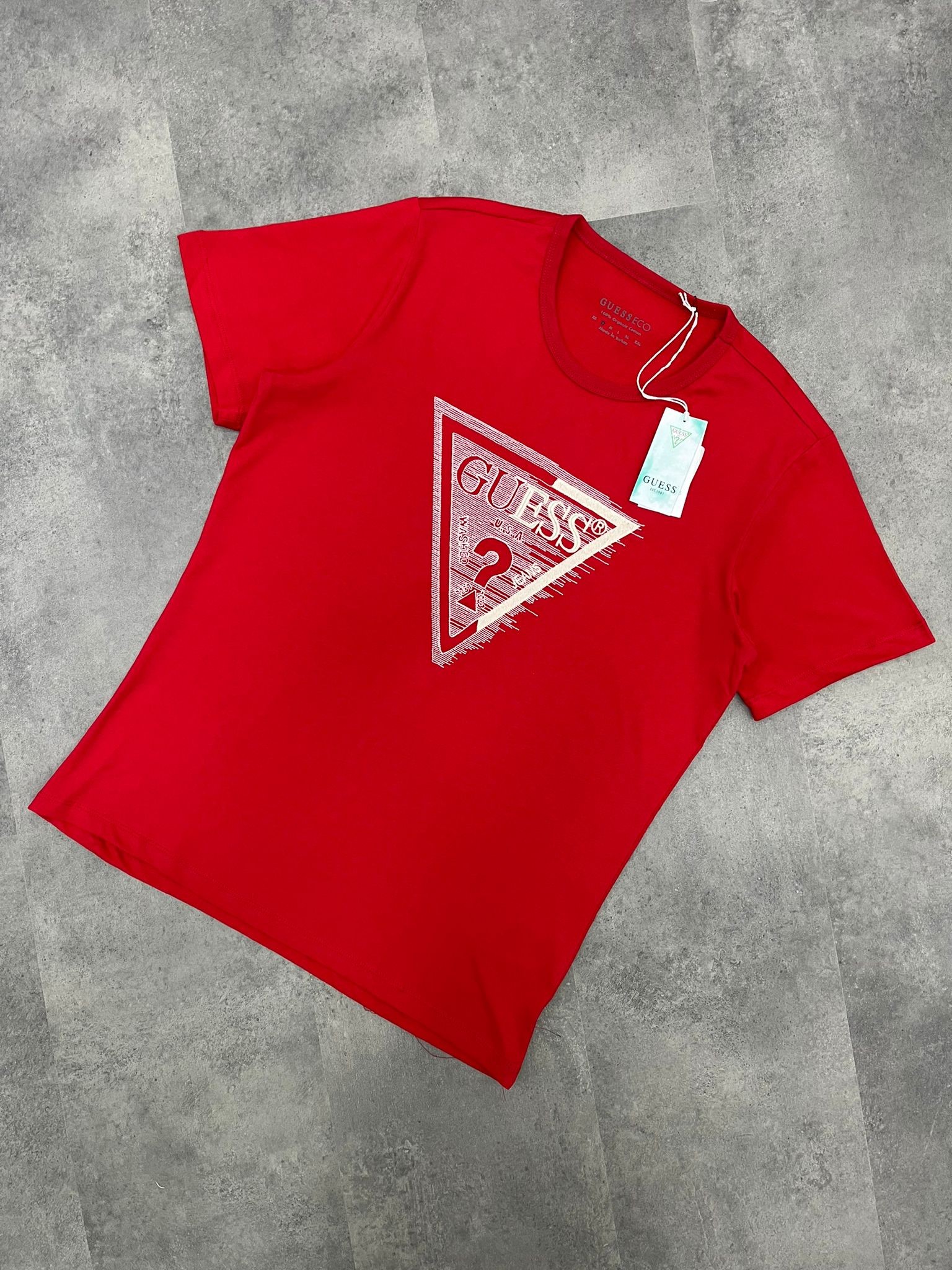 Yeni Sezon Usa Washed Jeans  Red T-shirt