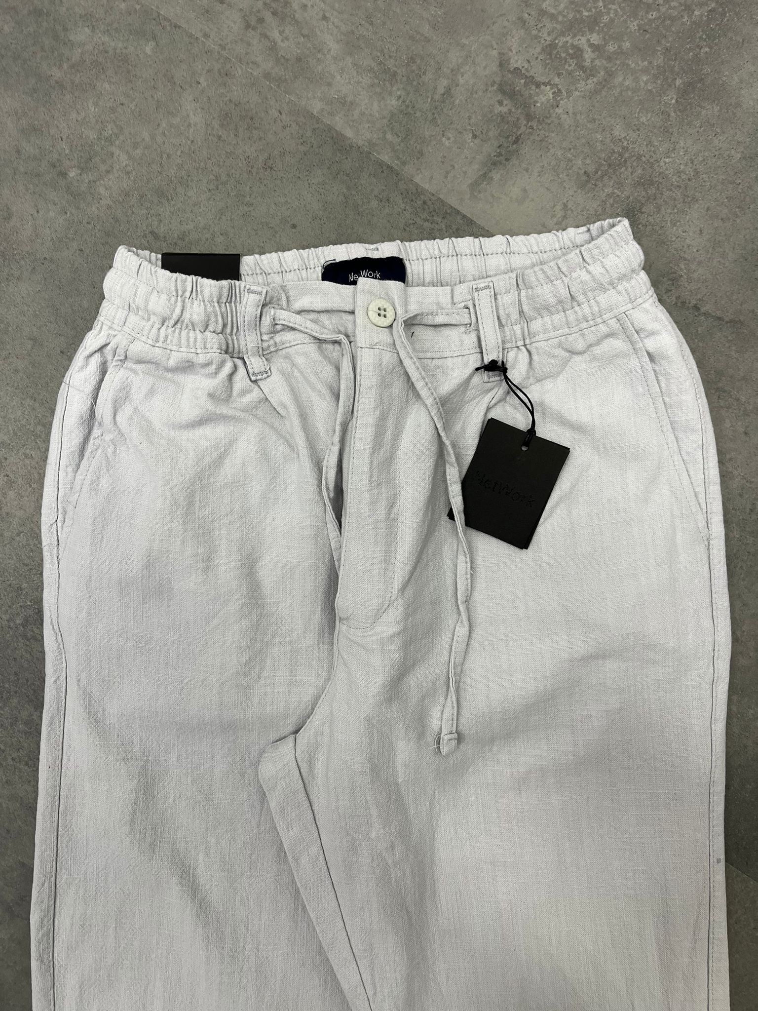 Yazlık Yeni Sezon Premium Ham Keten Gray Pantalon