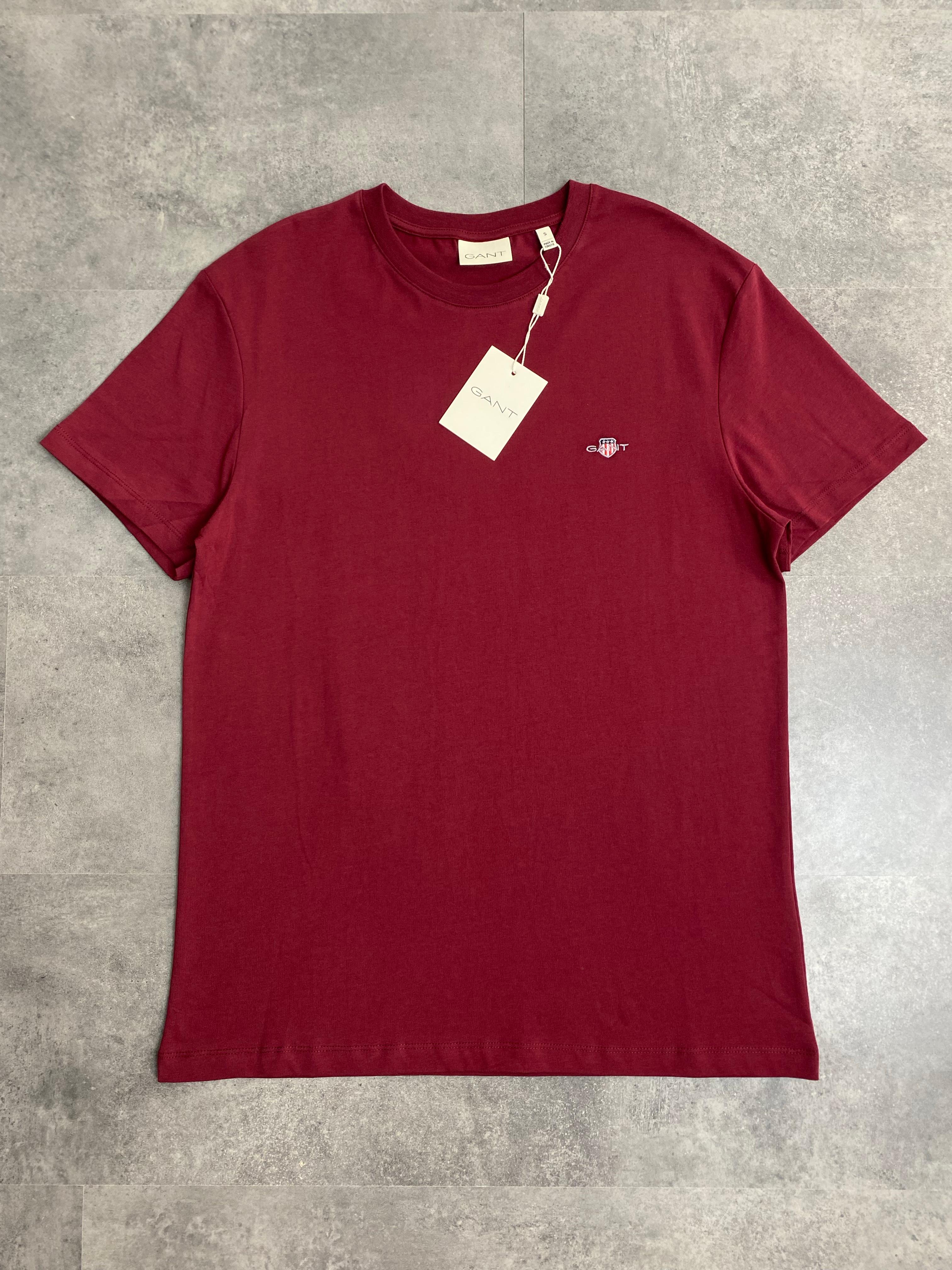 Yeni Sezon Basic Essential Logo T-shirt - BORDO