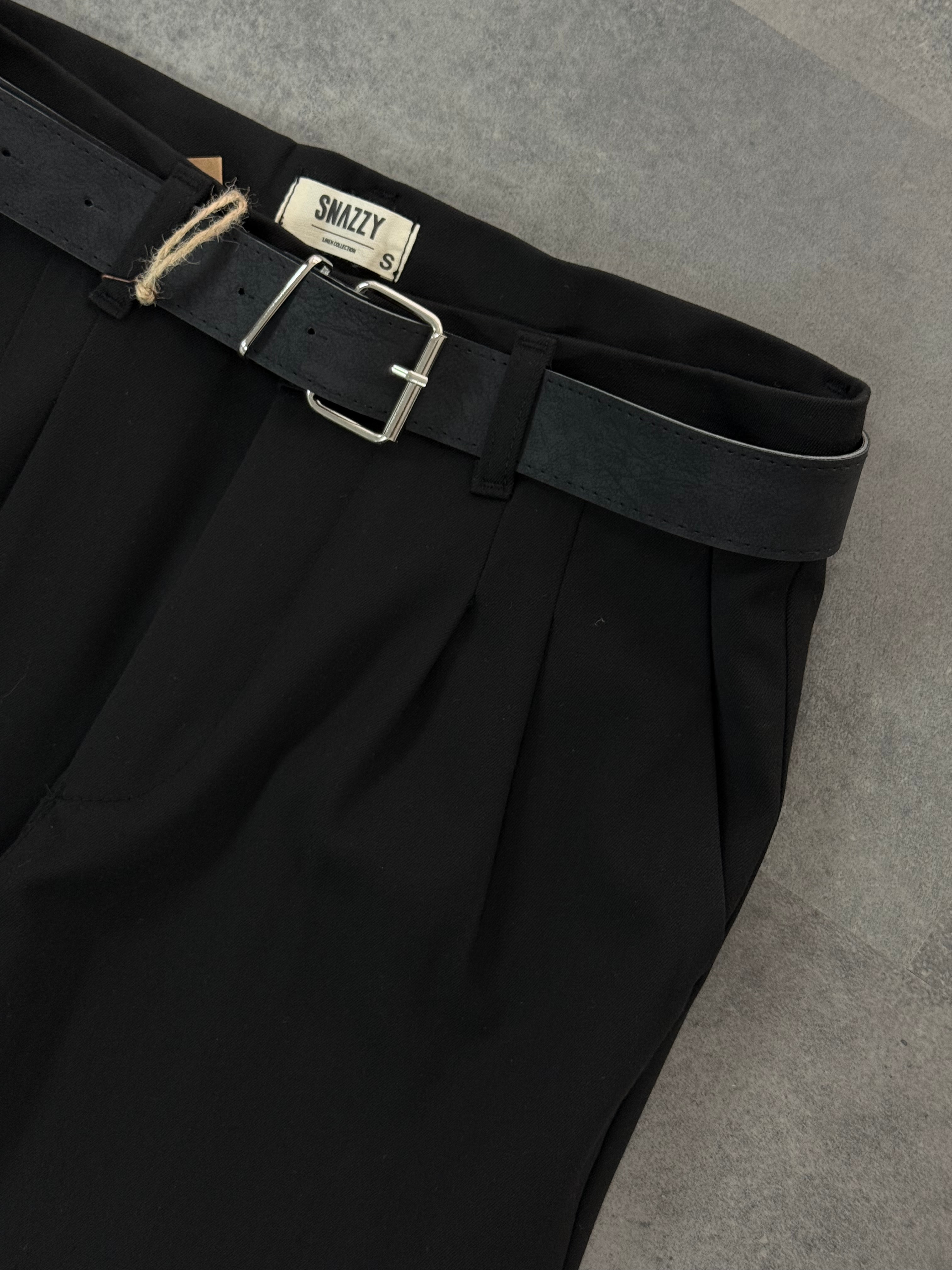 Yeni Sezon Kemerli İtalyan Kumaş Kalın Kışlık Casual Pantalon