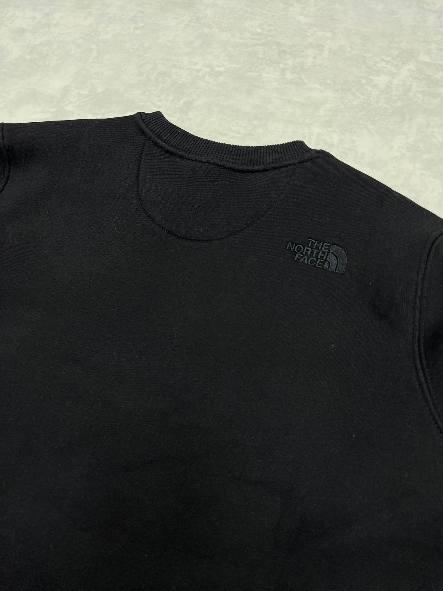 Mid Icon Full Nakış Bisiklet Yaka Black Sweatshirt