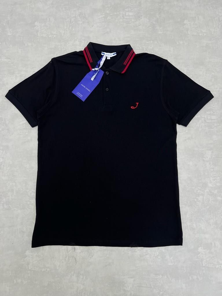 Basic Yaka Detaylı Red/Black Polo Yaka T-shirt