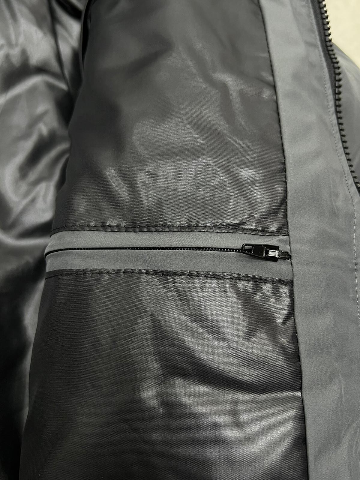 Yeni Sezon Water Proof Full Dolum Kapşonlu Gray  Mont