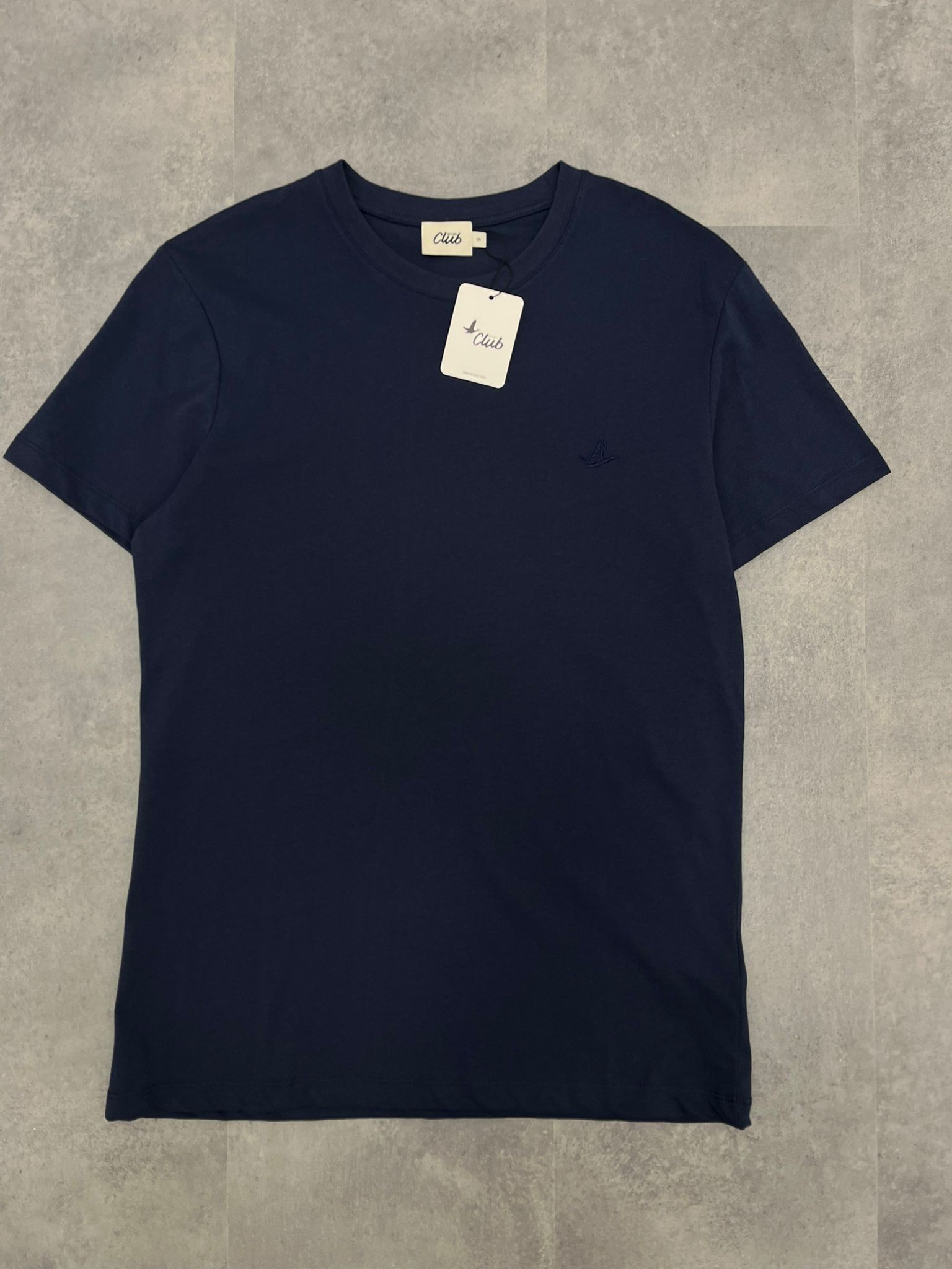 Yeni Sezon Classic Basic Mini Logo Navy Blue  Basic T-shirt