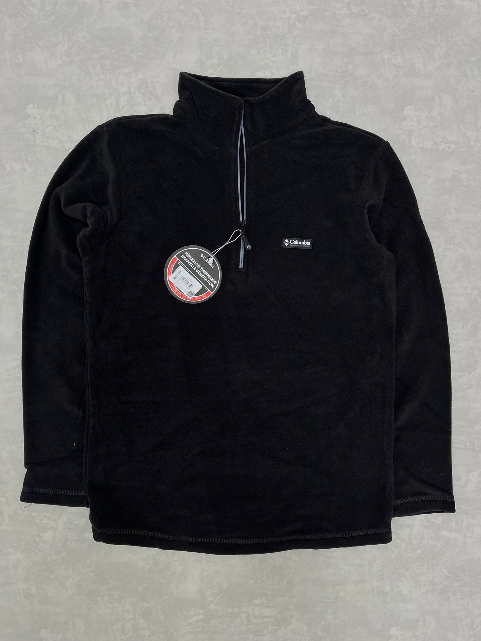 Yarım Fermuarlı Classic Patch Logo Black  Polar