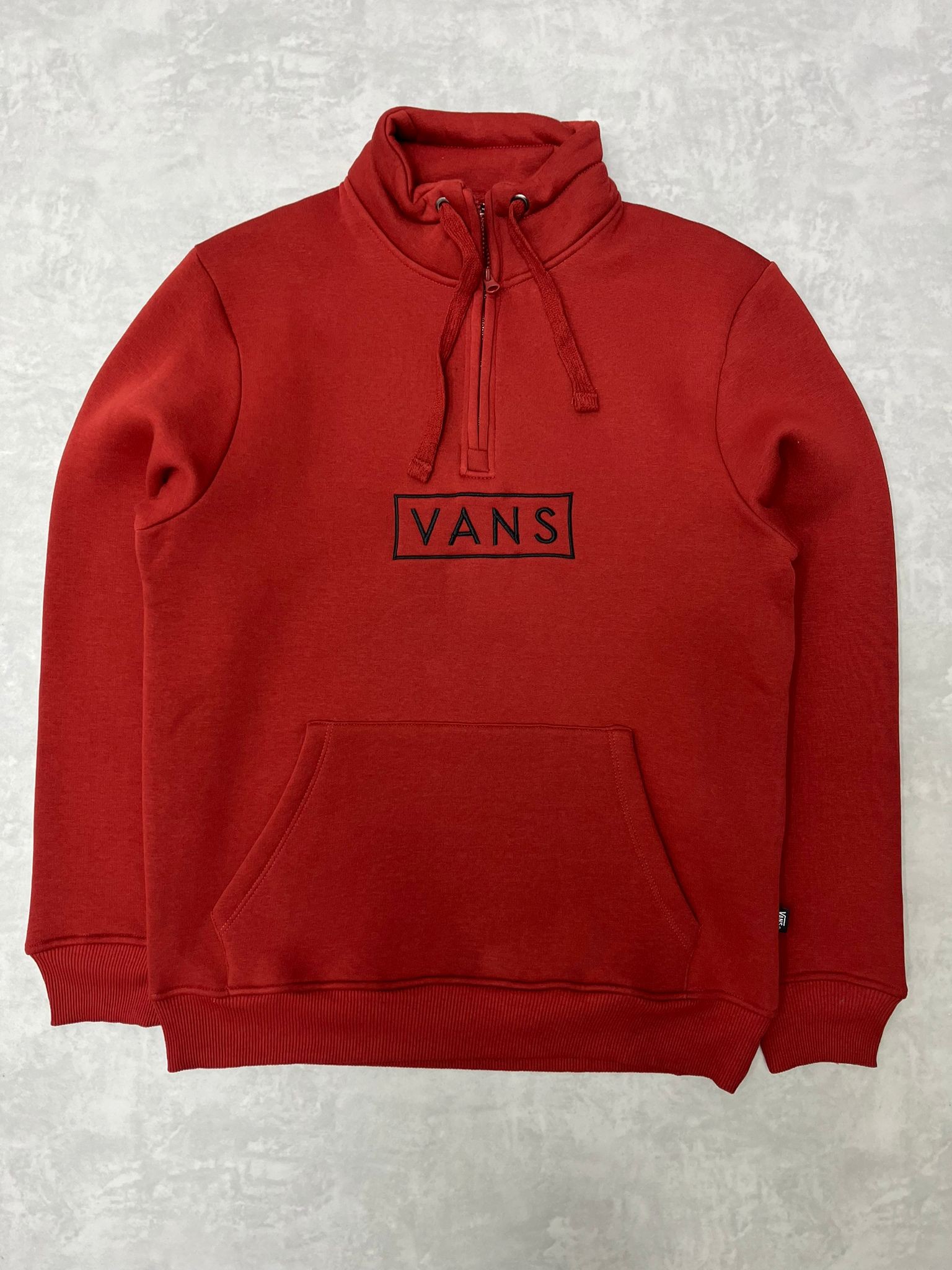 Yeni Sezon Yarım Fermuarlı Nakış Logo Kiremit Sweatshirt