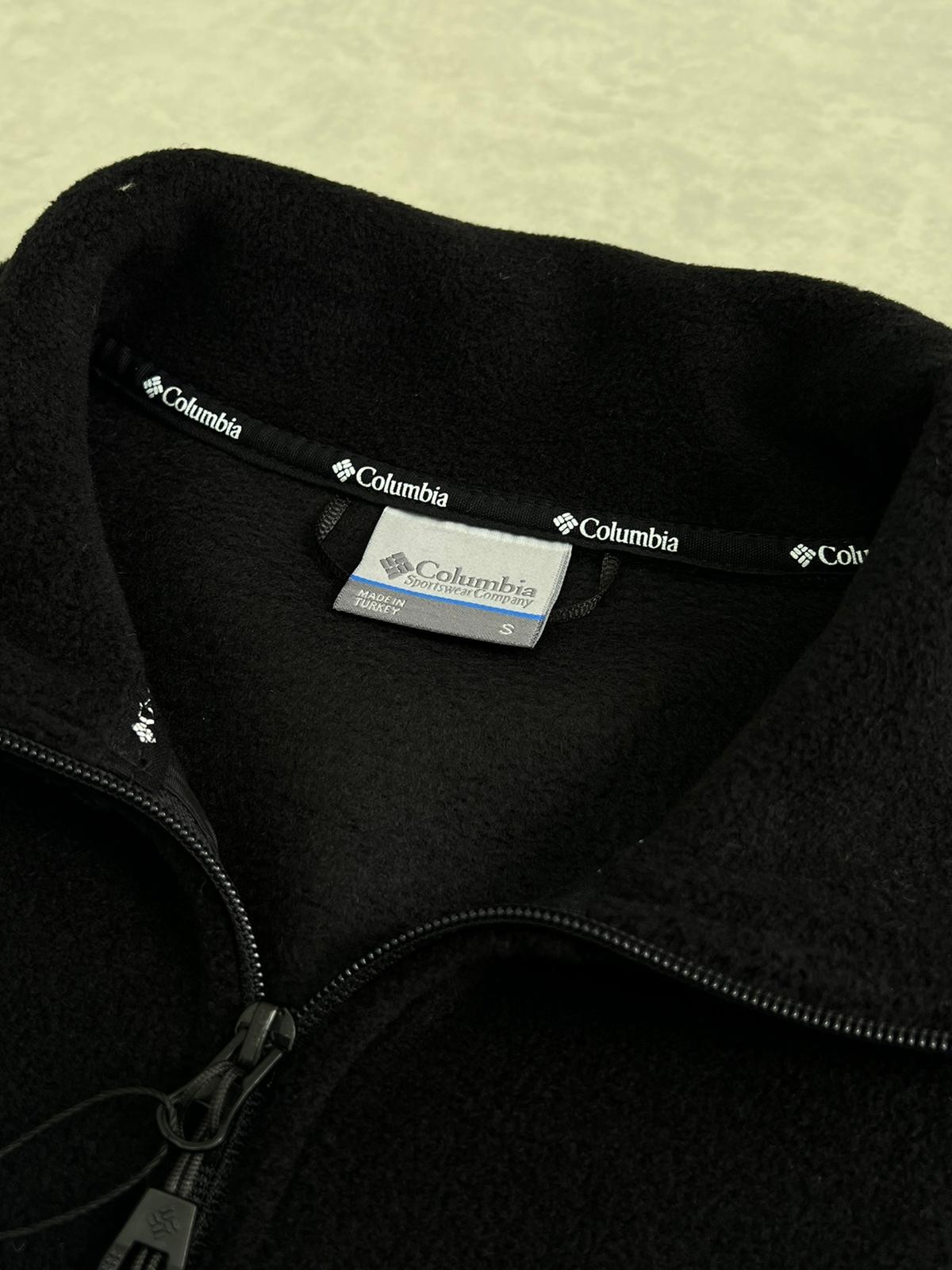 Tam Fermuarlı Mini Patch Logo Classic Sportswear C. Black Polar