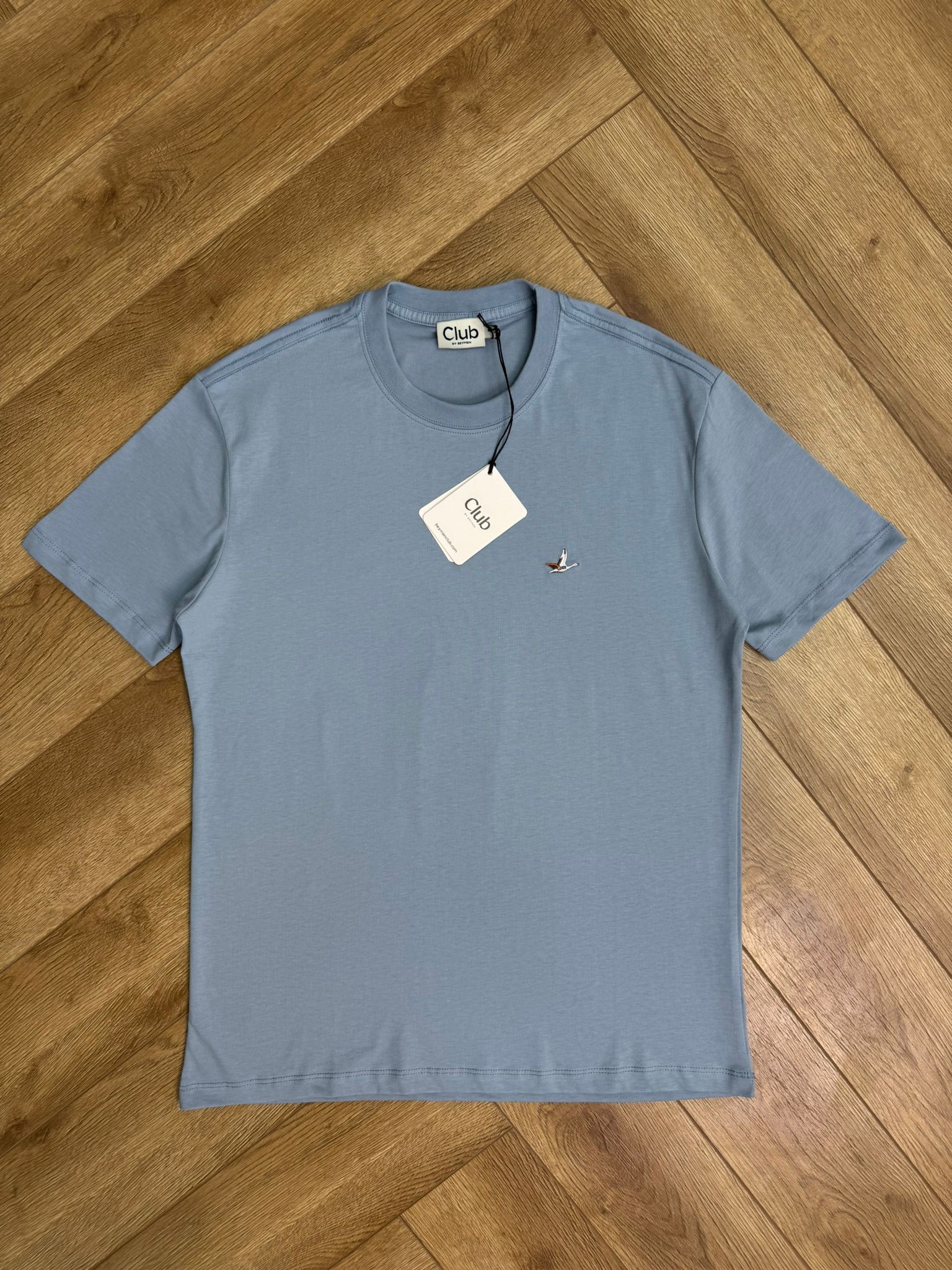 Yeni Sezon Classic Basic Mini Logo T-shirt - MAVİ