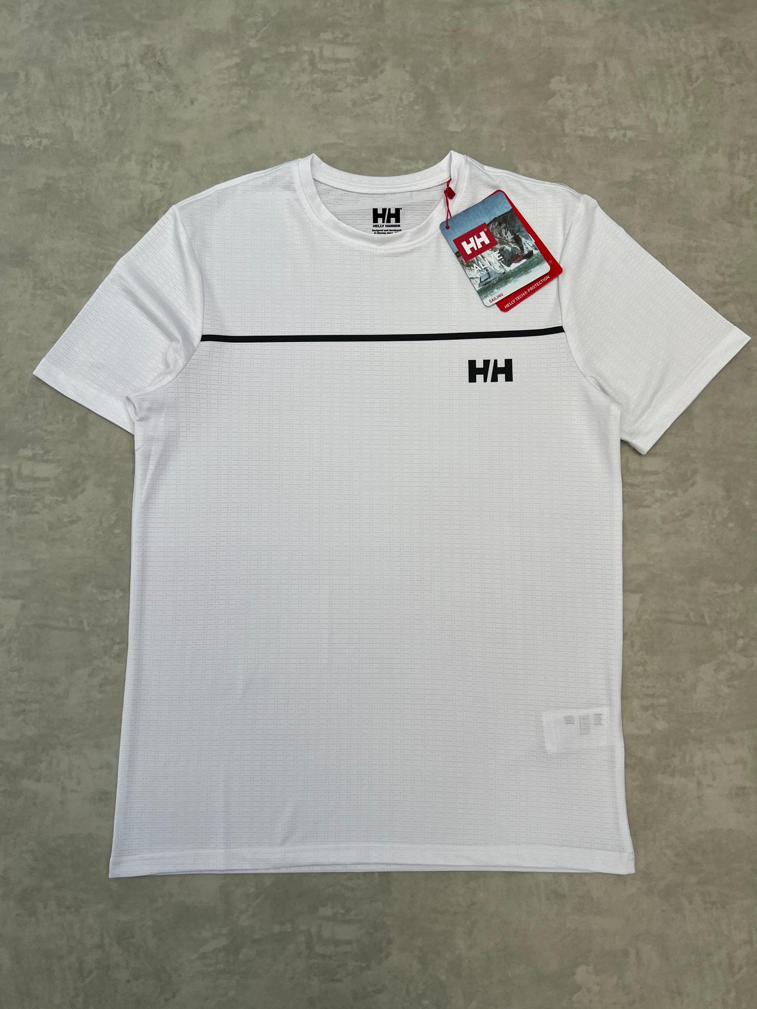 Şeritli Clima Cool ( Nefes Alan) White  T-shirt