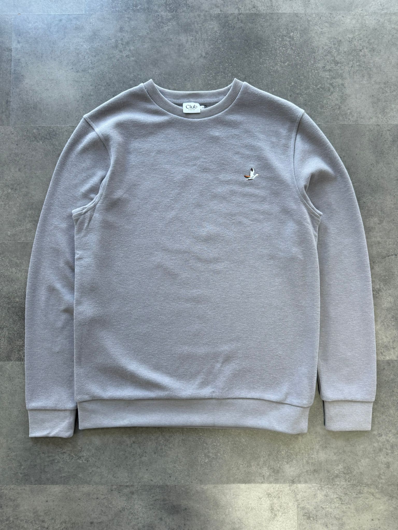 Yeni Sezon Premium Basic Mini Logo Selanik Sweatshirt - AÇIK GRİ