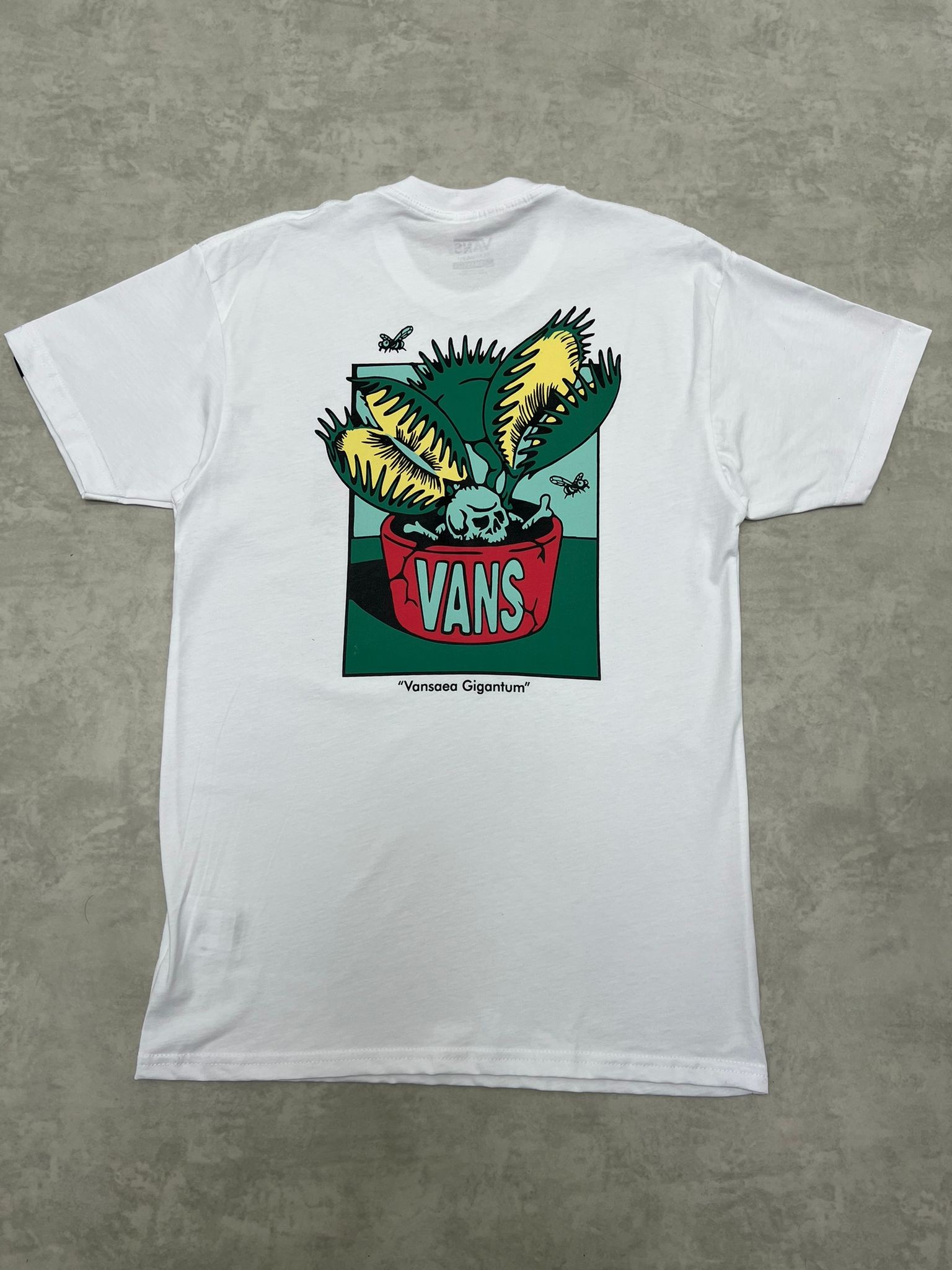 Vansea Cactus Classic  Of The Wall Back Print White T-shirt
