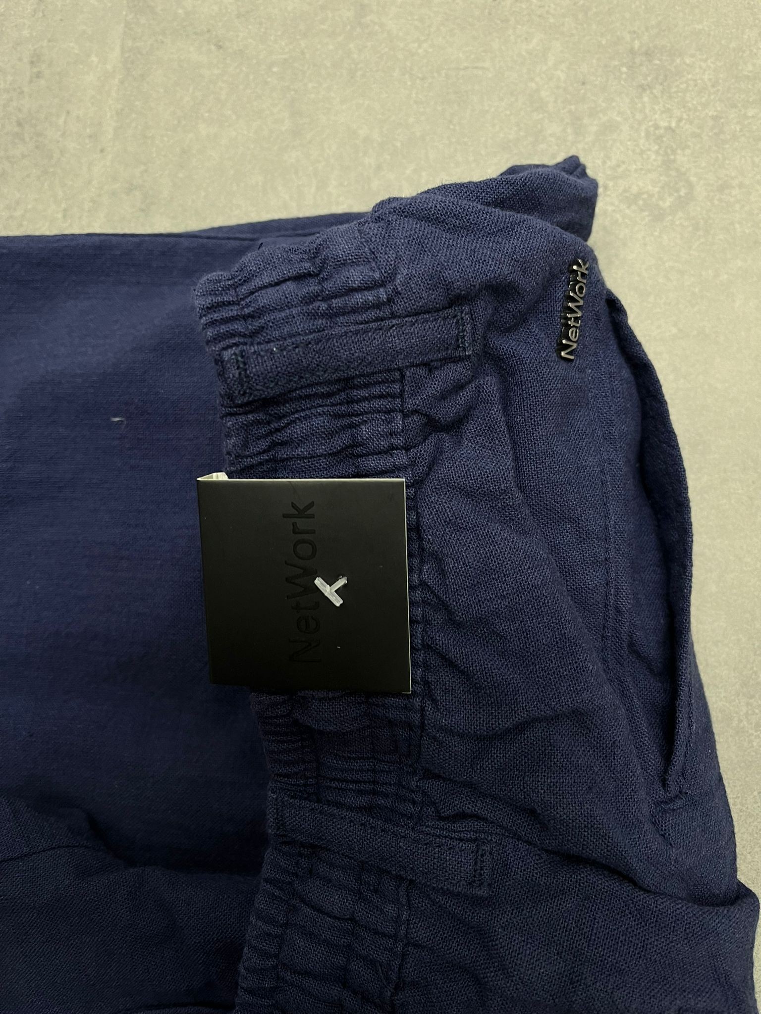 Yazlık Yeni Sezon Premium Ham Keten Navy Blue Pantalon